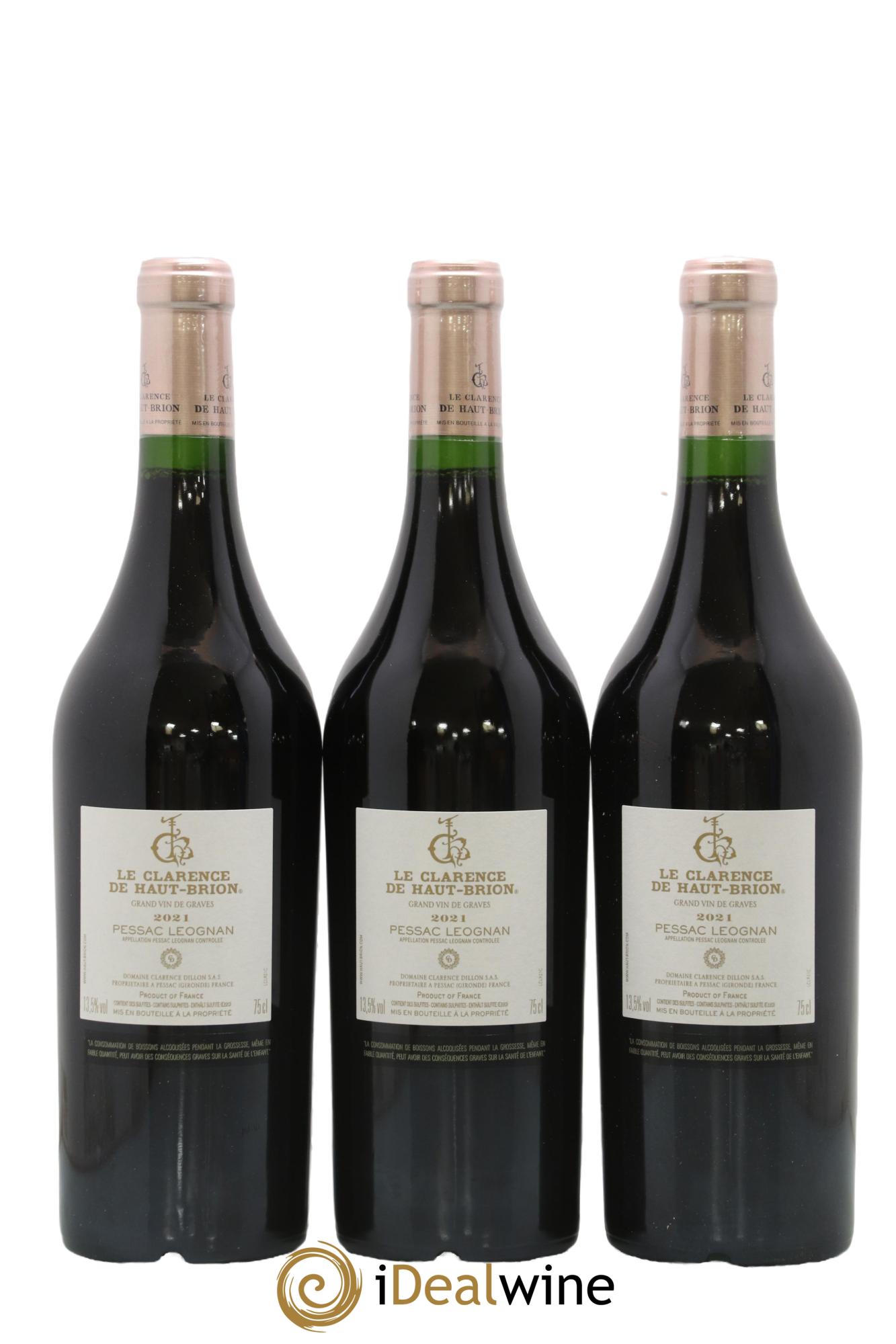 Clarence (Bahans) de Haut-Brion Second Vin  2021 - Lot de 3 bouteilles - 1