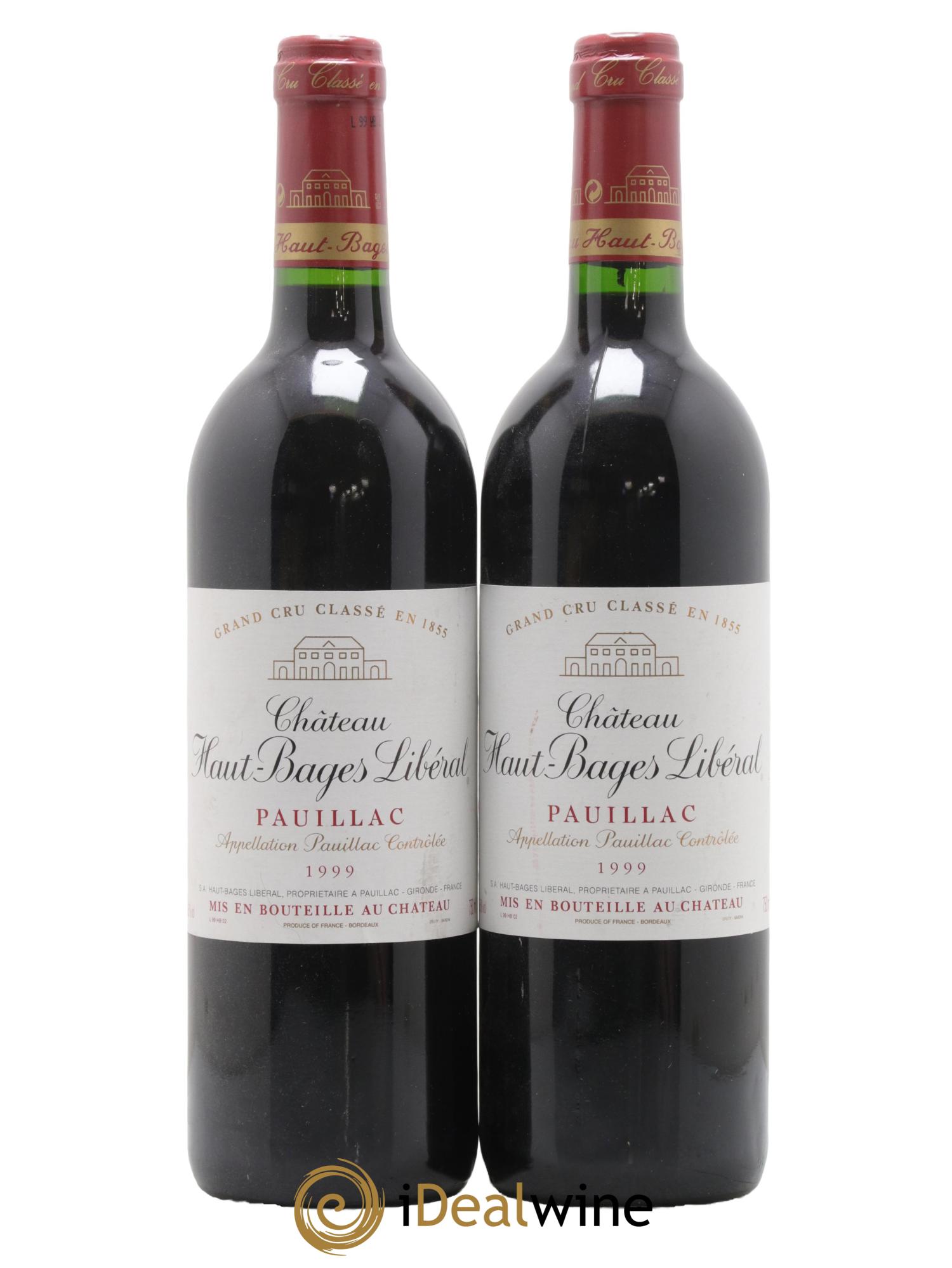Château Haut Bages Libéral 5ème Grand Cru Classé 1999 - Lot de 2 bouteilles - 0