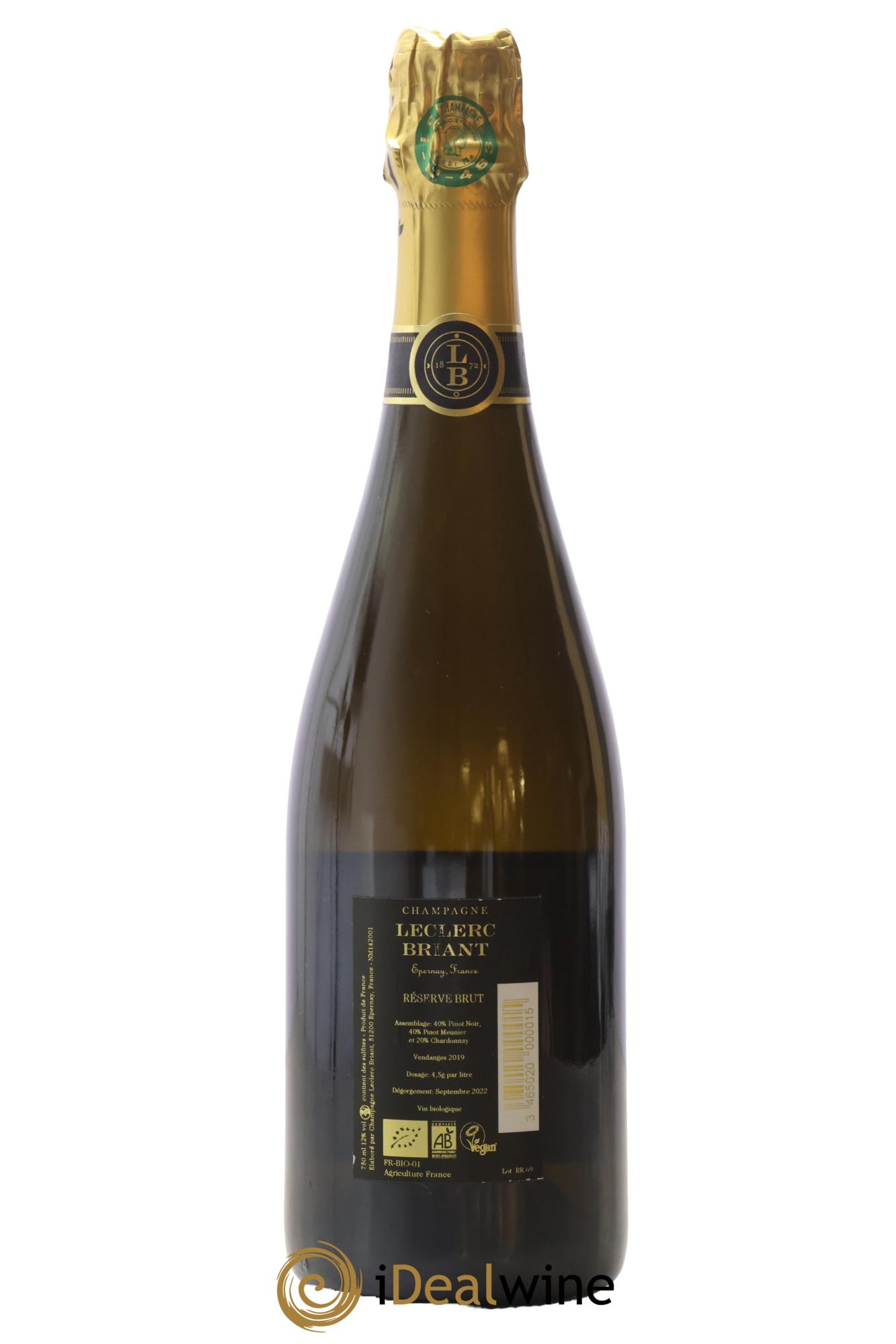 Brut Réserve Leclerc Briant 2019 - Lot of 1 bottle - 1
