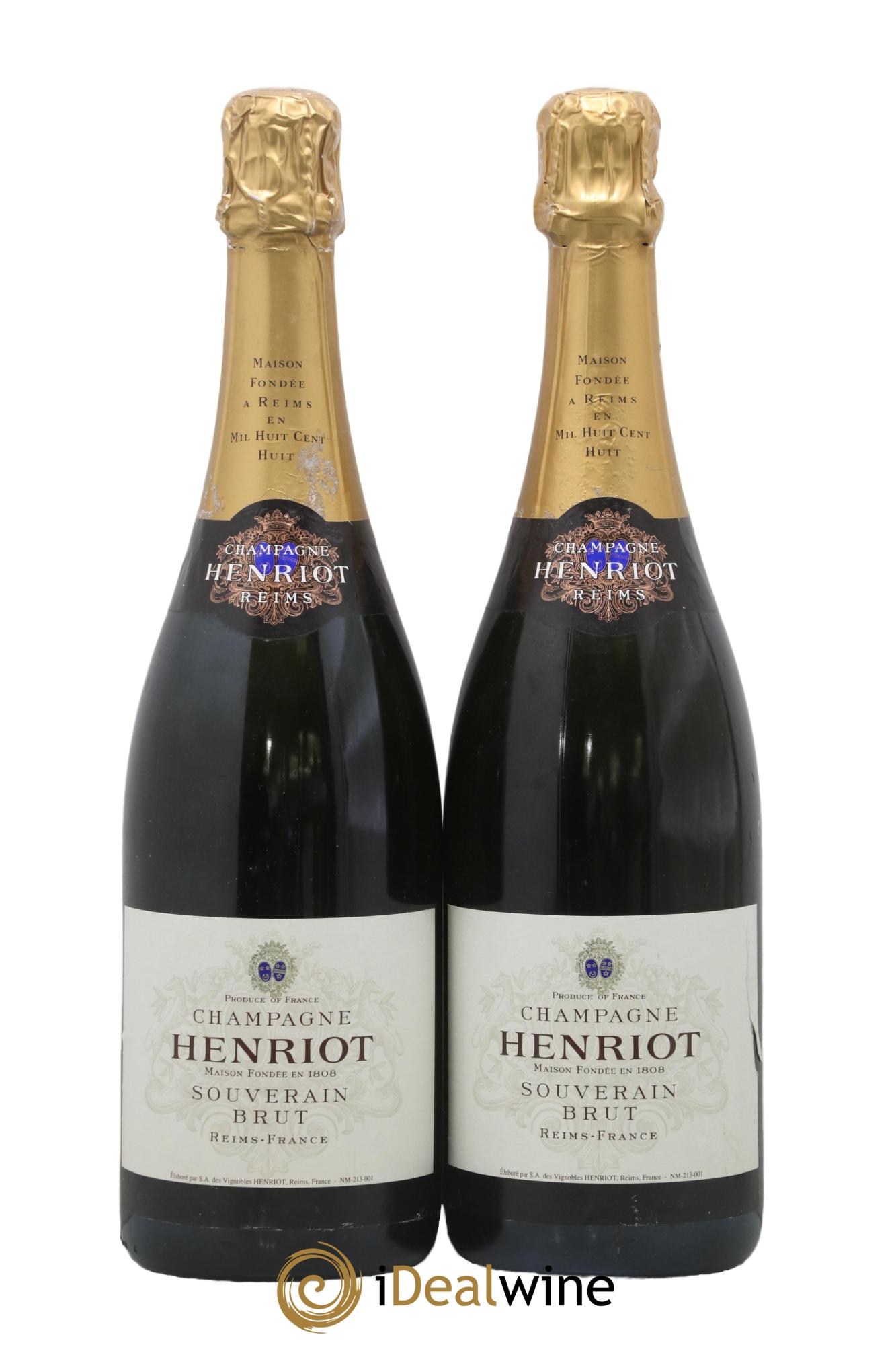 Champagne Souverain Brut Henriot - Lot de 2 bouteilles - 0