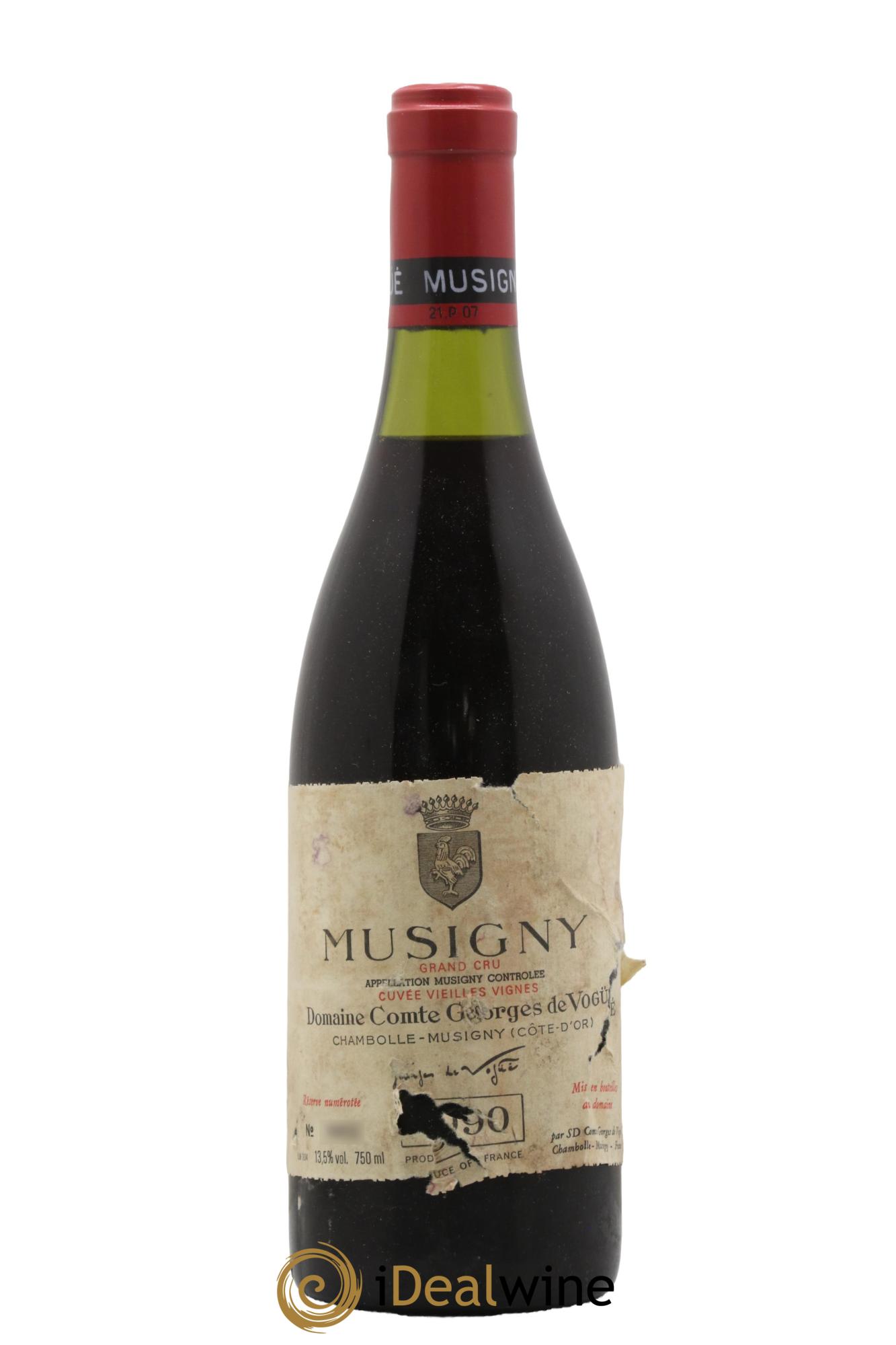 Musigny Grand Cru Cuvée Vieilles Vignes Comte Georges de Vogüé 1990 - Posten von 1 Flasche - 0