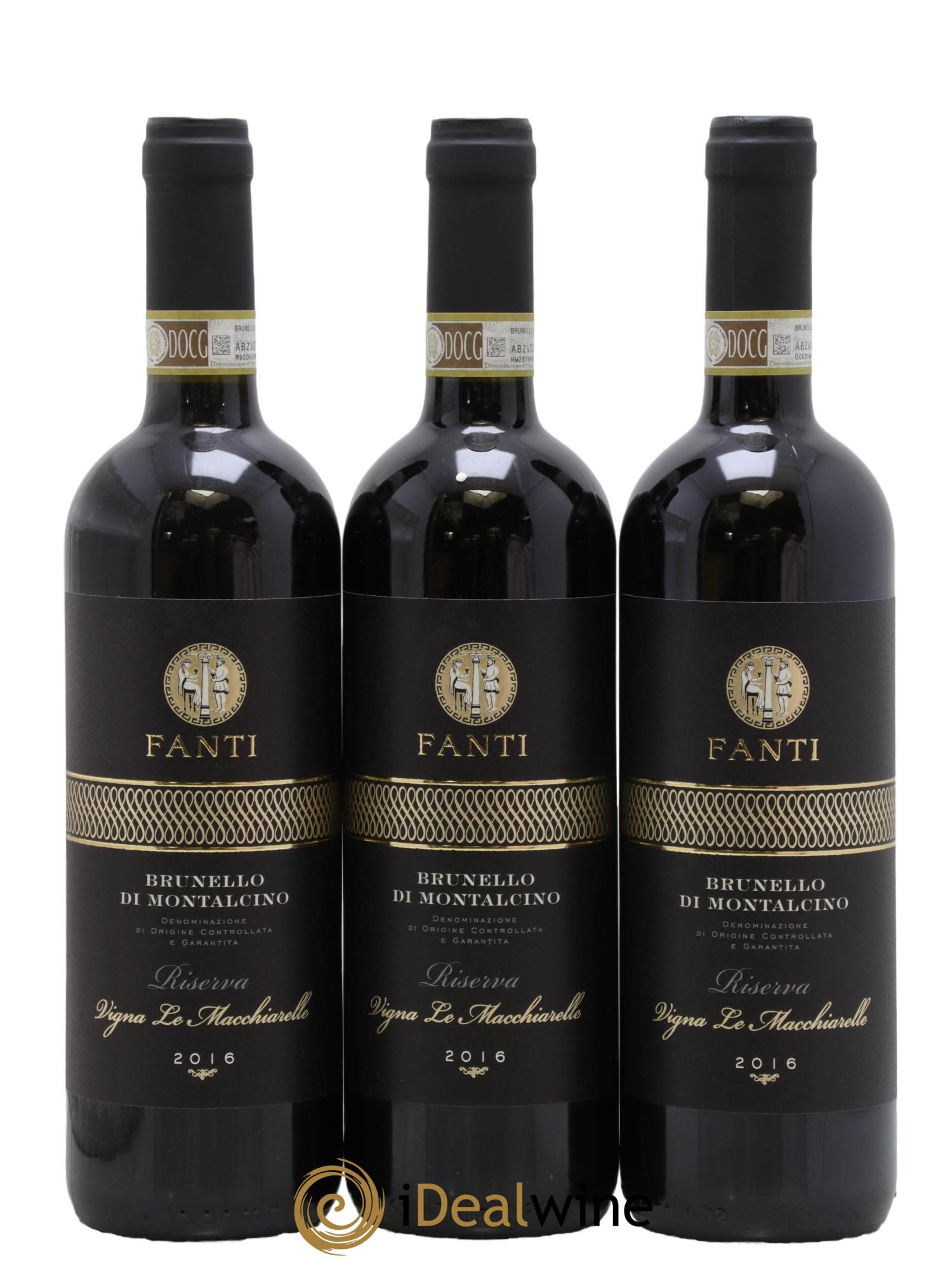 Brunello di Montalcino Riserva Vigna Le Macchiarelle Fanti 2016 - Lotto di 3 bottiglie - 0