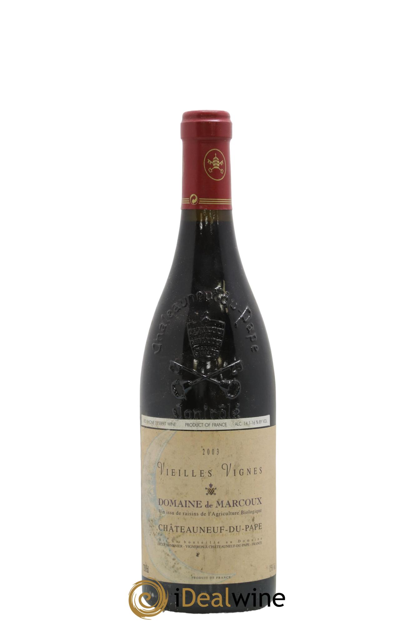 Châteauneuf-du-Pape Vieilles Vignes Marcoux (Domaine de) 2003 - Lot of 1 bottle - 0