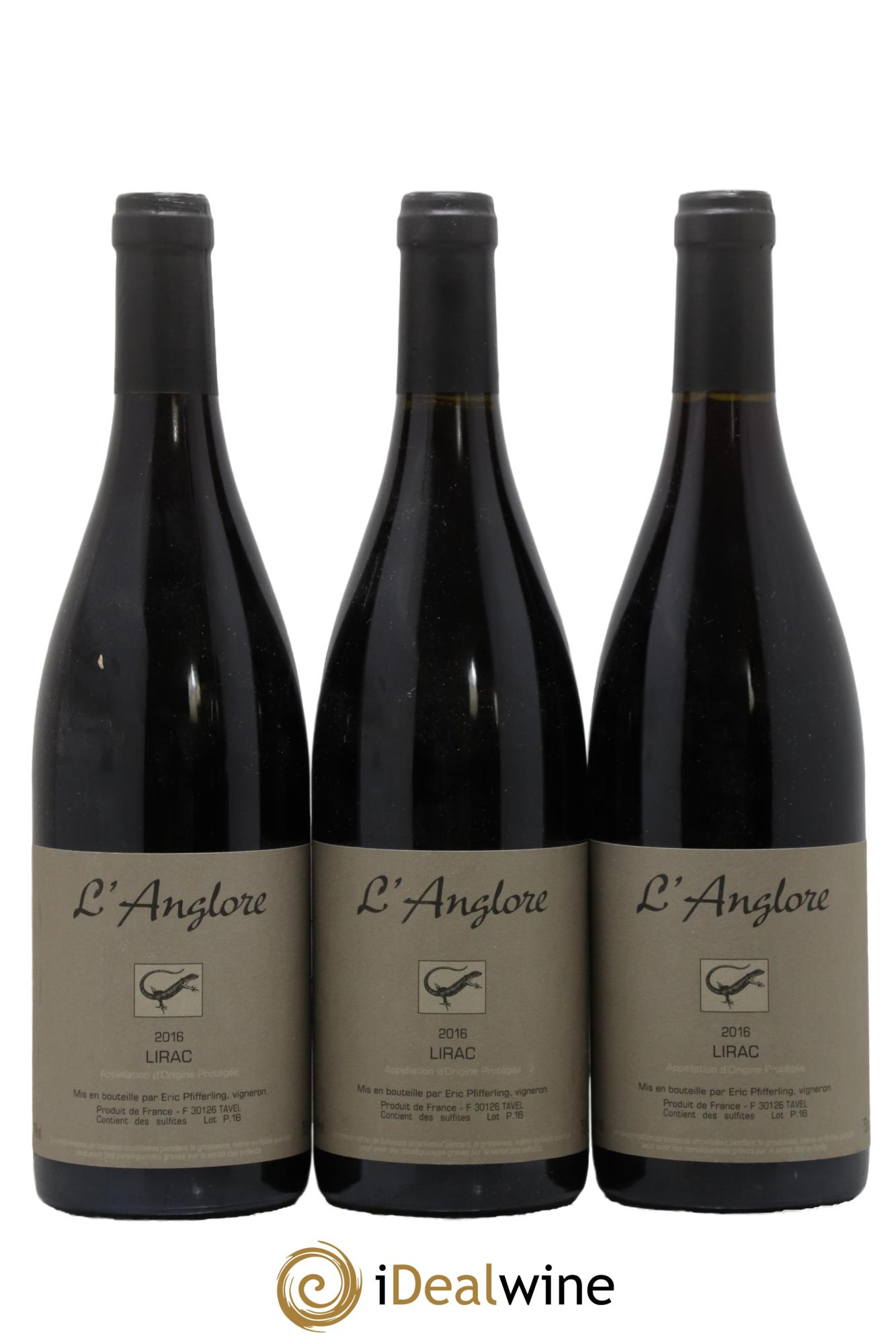 Lirac L'Anglore 2016 - Lotto di 3 bottiglie - 0