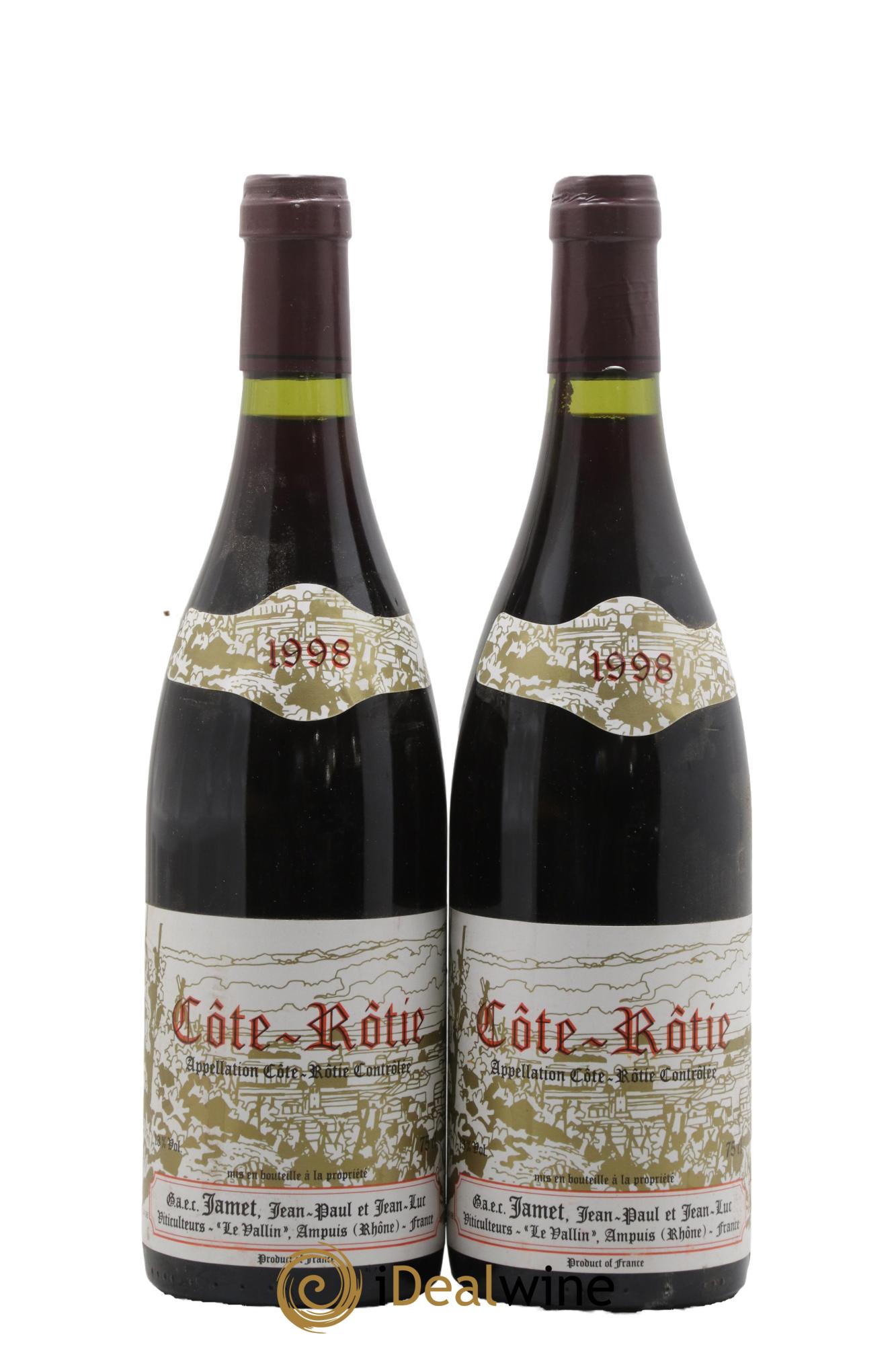 Côte-Rôtie Jamet (Domaine) 1998 - Lot of 2 bottles - 0