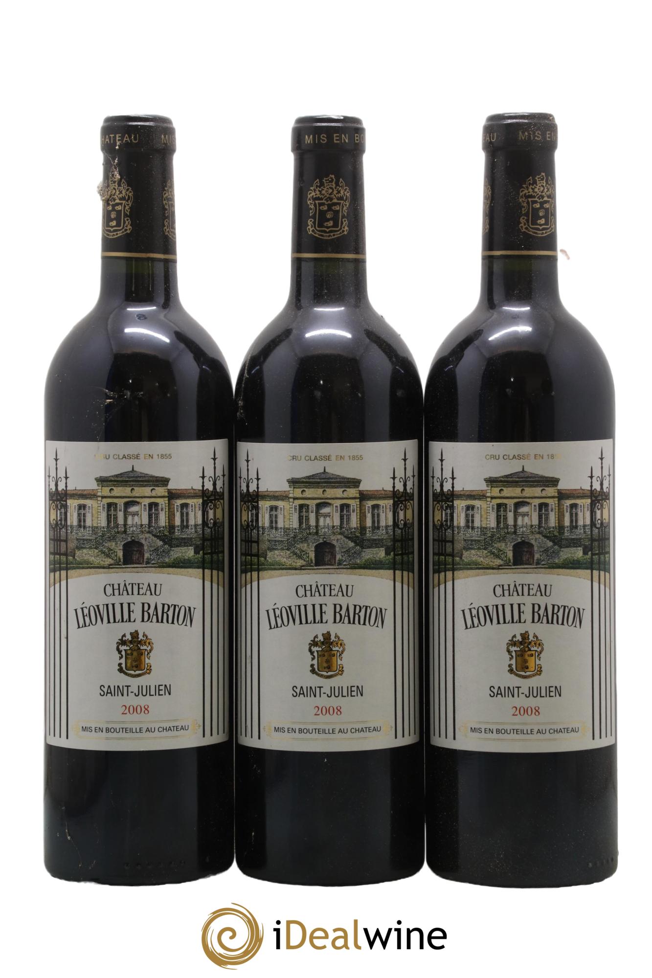 Château Léoville Barton 2ème Grand Cru Classé 2008 - Posten von 3 Flaschen - 0