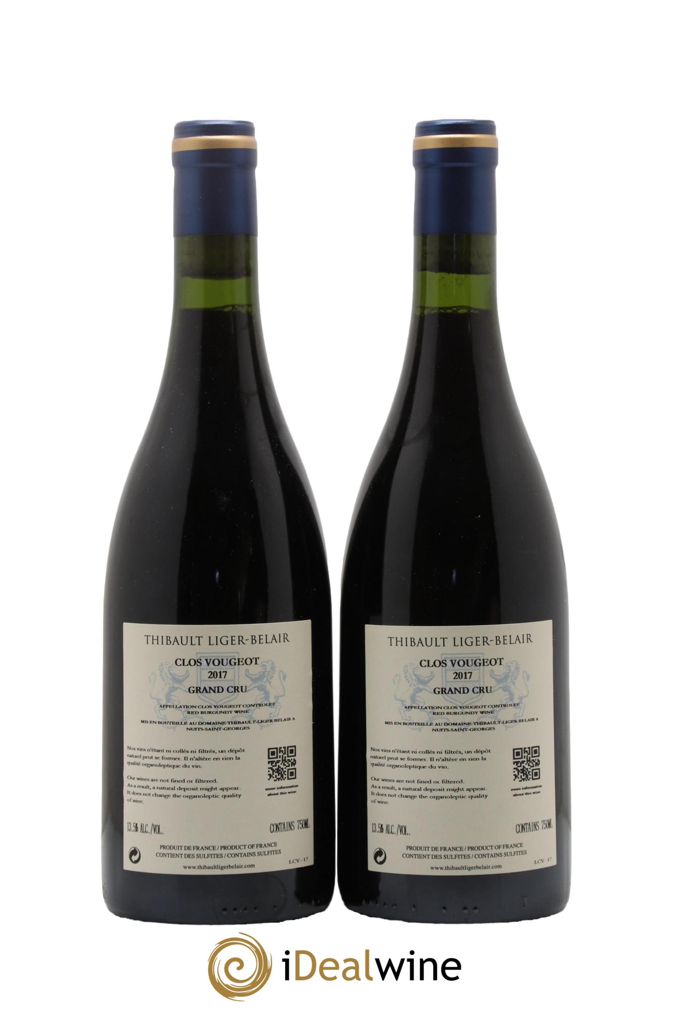 Clos de Vougeot Grand Cru Thibault Liger-Belair 2017 - Lot de 2 bouteilles - 1