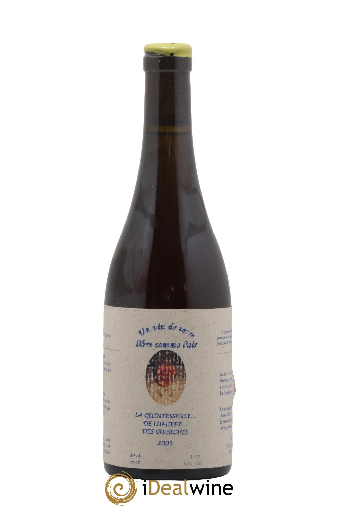 Vin de France La Quintessence de Lumiere des Guerches Josette Medau et Pierre Weyand 2005 - Lot de 1 format 50cl - 0