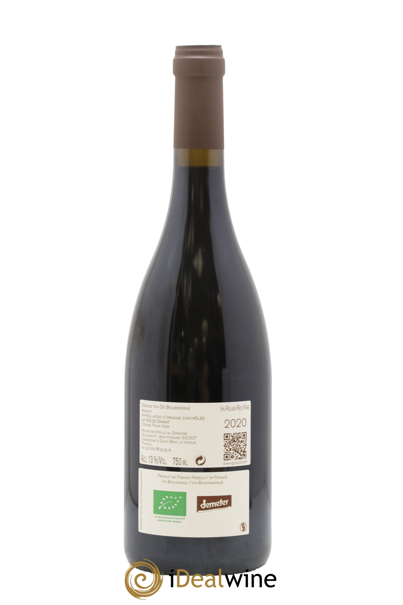 Irancy La Voie de Cravant Goisot 2020 - Lot de 1 bouteille - 1
