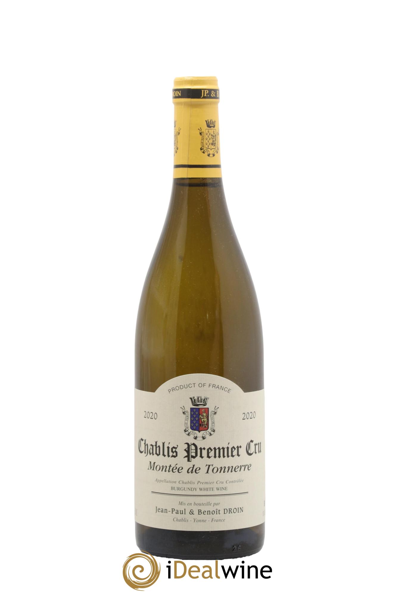Chablis 1er Cru Montée de Tonnerre Jean-Paul & Benoît Droin (Domaine) 2020 - Lot de 1 bouteille - 0