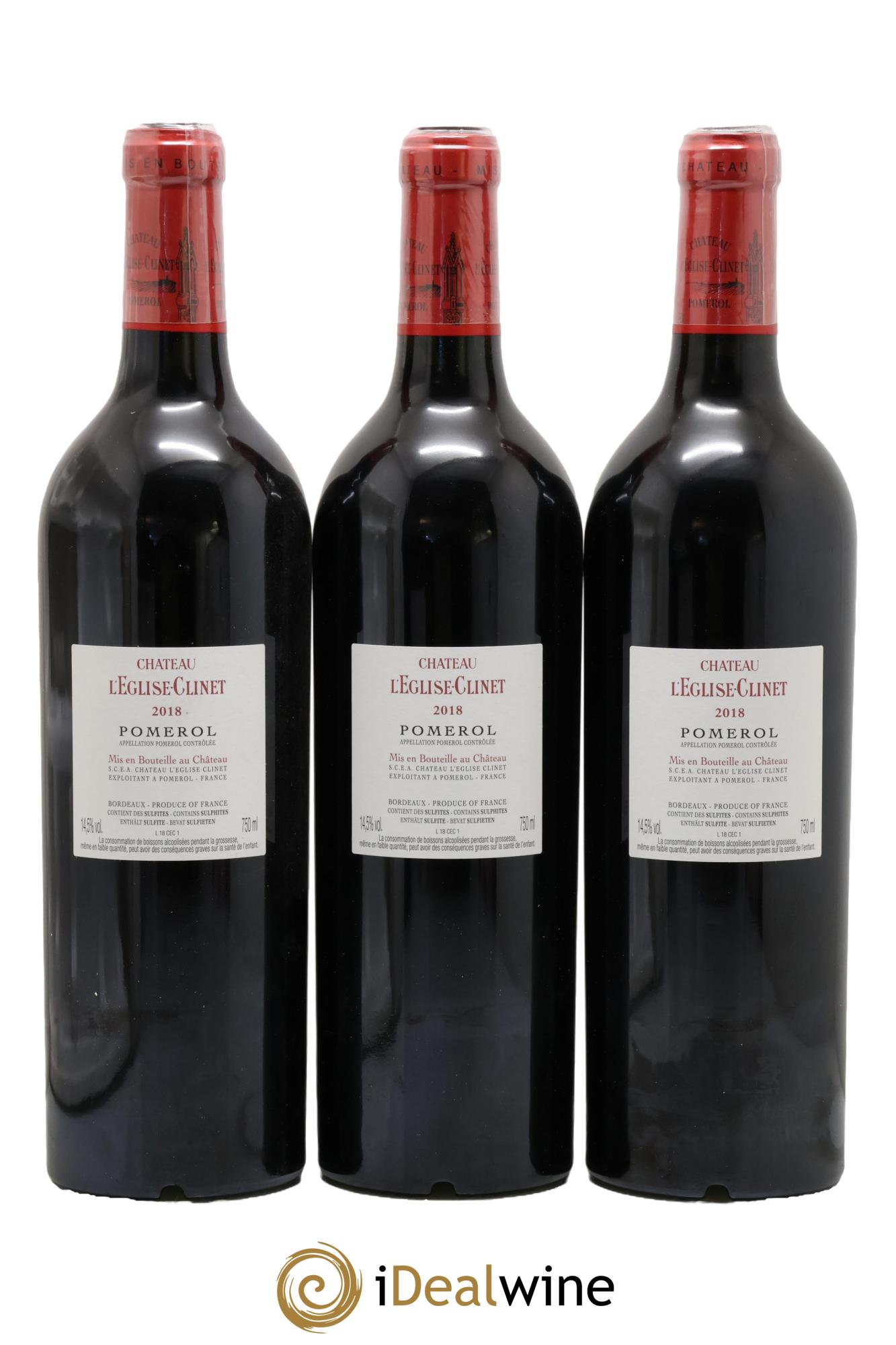 Château l' Église Clinet 2018 - Lot de 3 bouteilles - 1