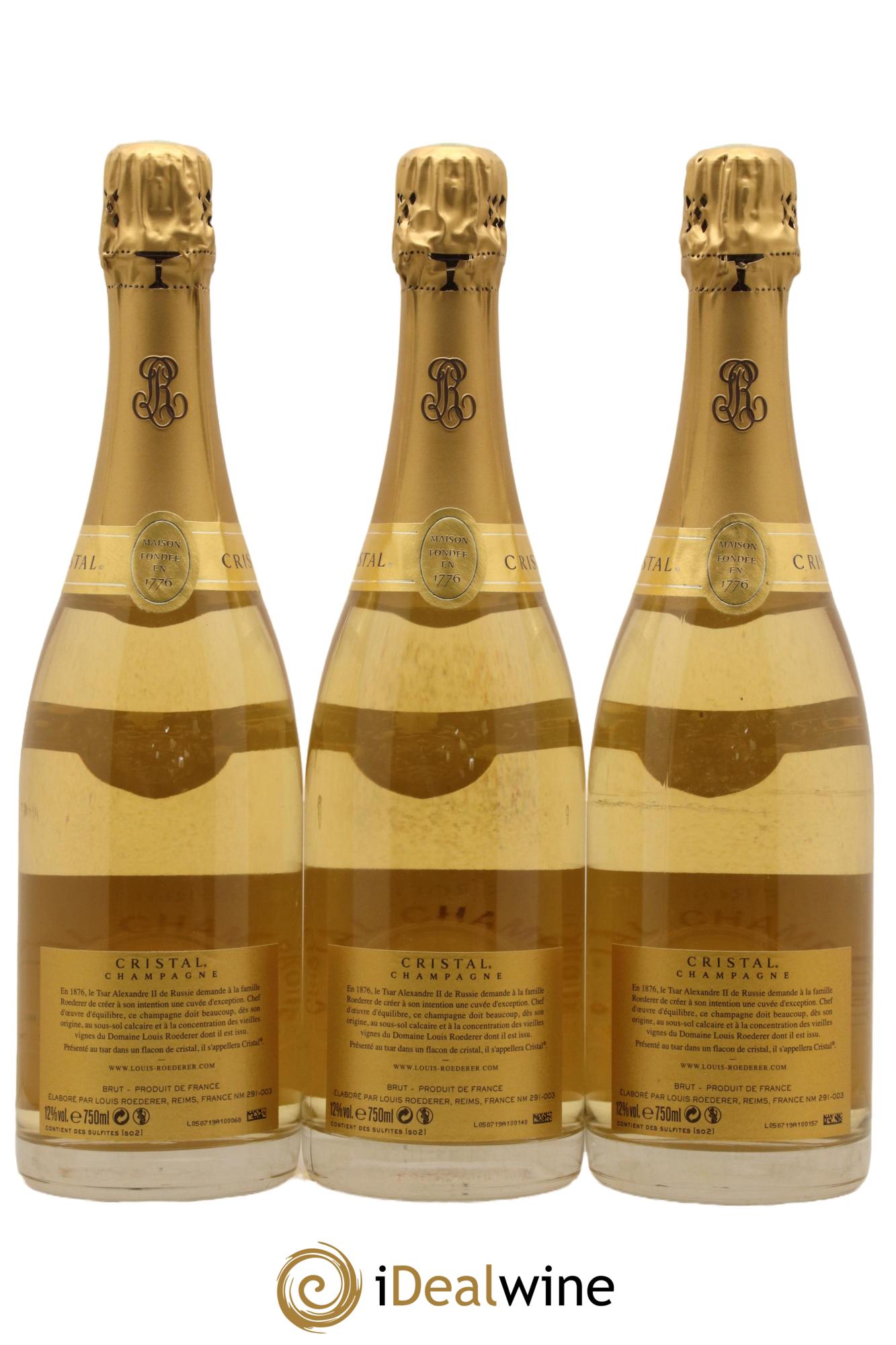 Cristal Louis Roederer 2008 - Lot de 3 bouteilles - 1