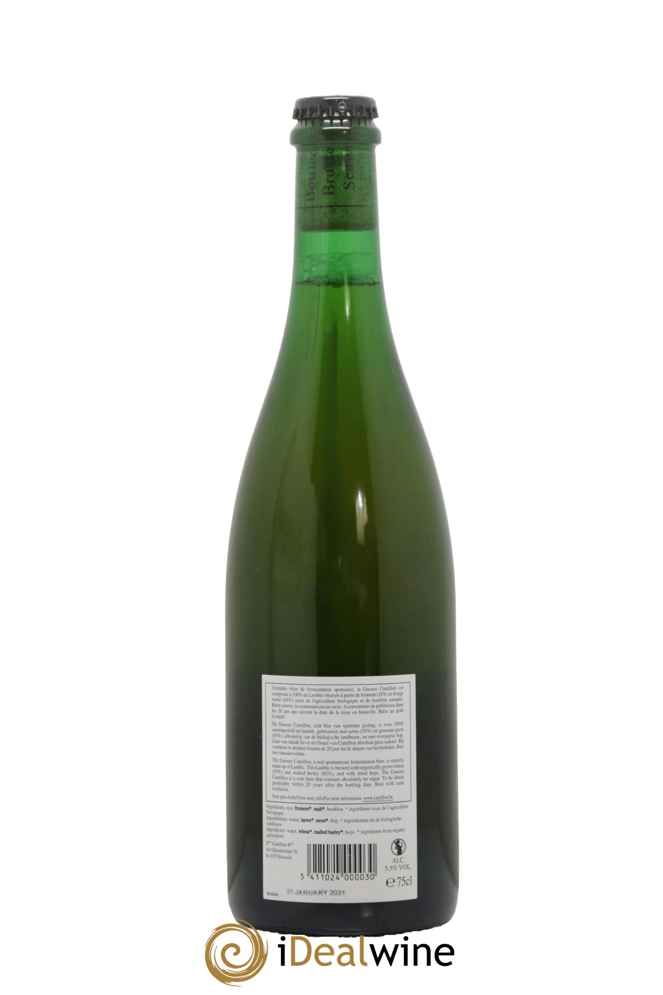 Bière Lambic Bio Gueuze Cantillon (bottled 2021) - Lotto di 1 bottiglia - 1