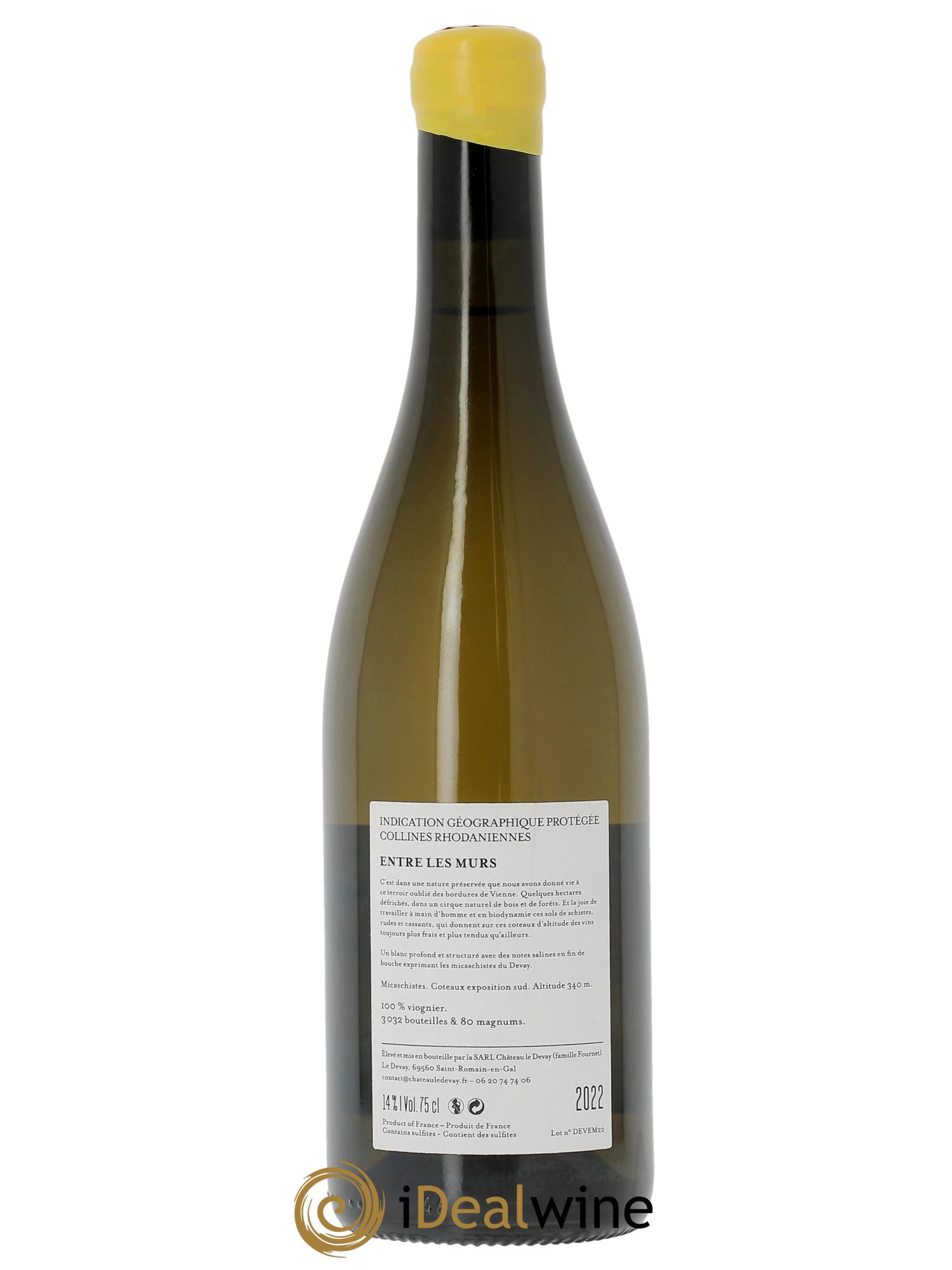 IGP Collines Rhodaniennes Entre les Murs Château le Devay  2022 - Lot of 1 bottle - 1