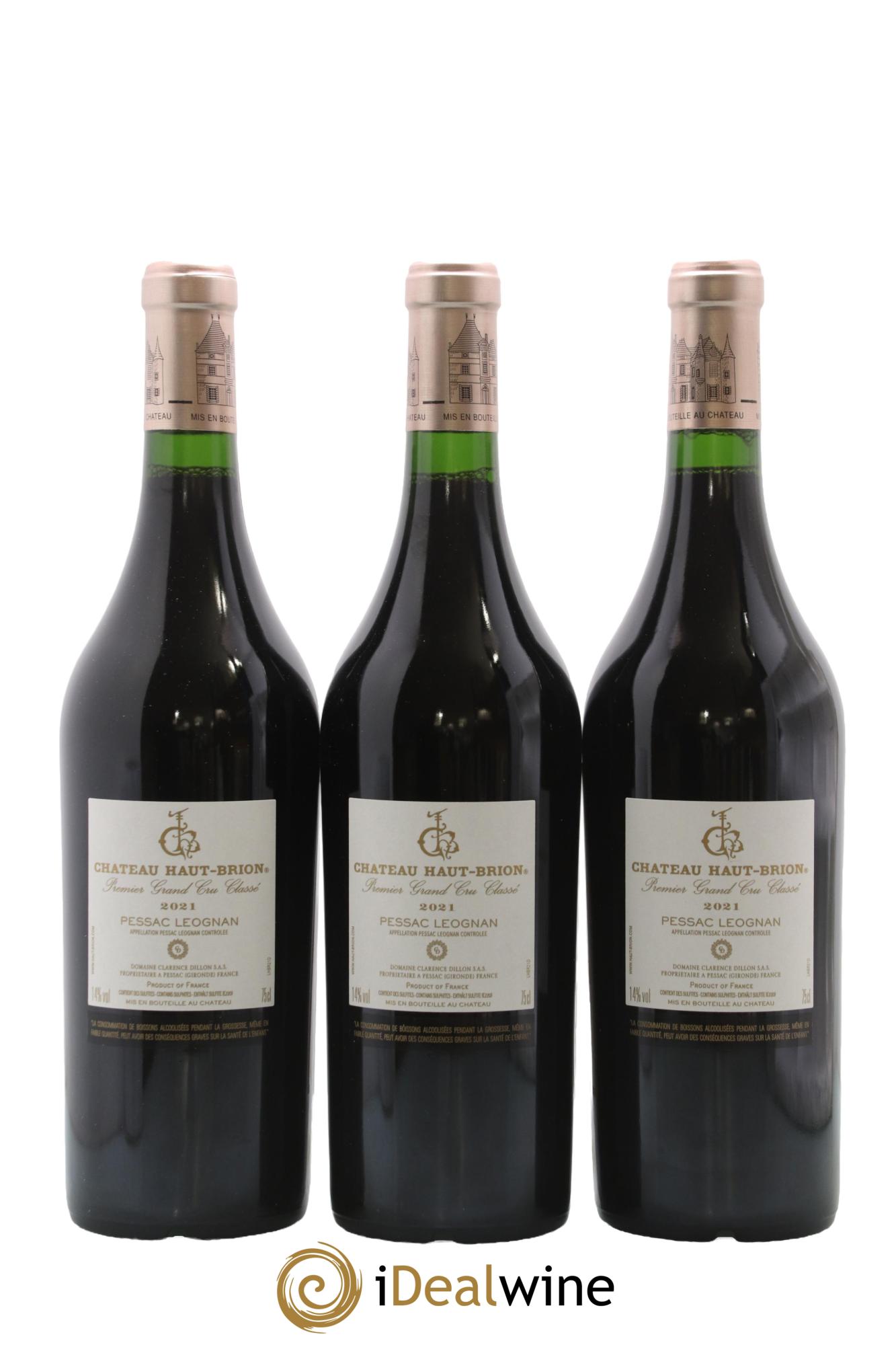 Château Haut Brion 1er Grand Cru Classé 2021 - Lotto di 3 bottiglie - 1