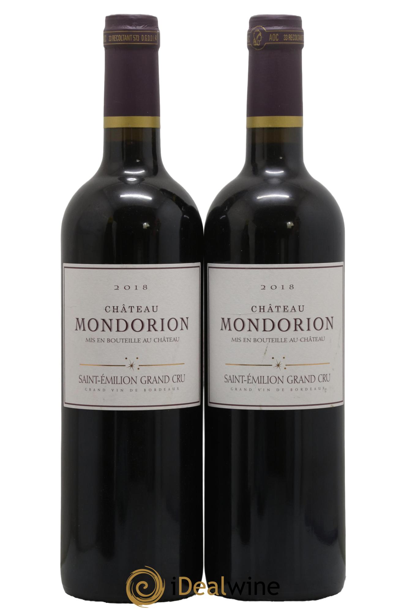 Saint-Émilion Grand Cru Château Mondorion 2018 - Lot de 2 bouteilles - 0