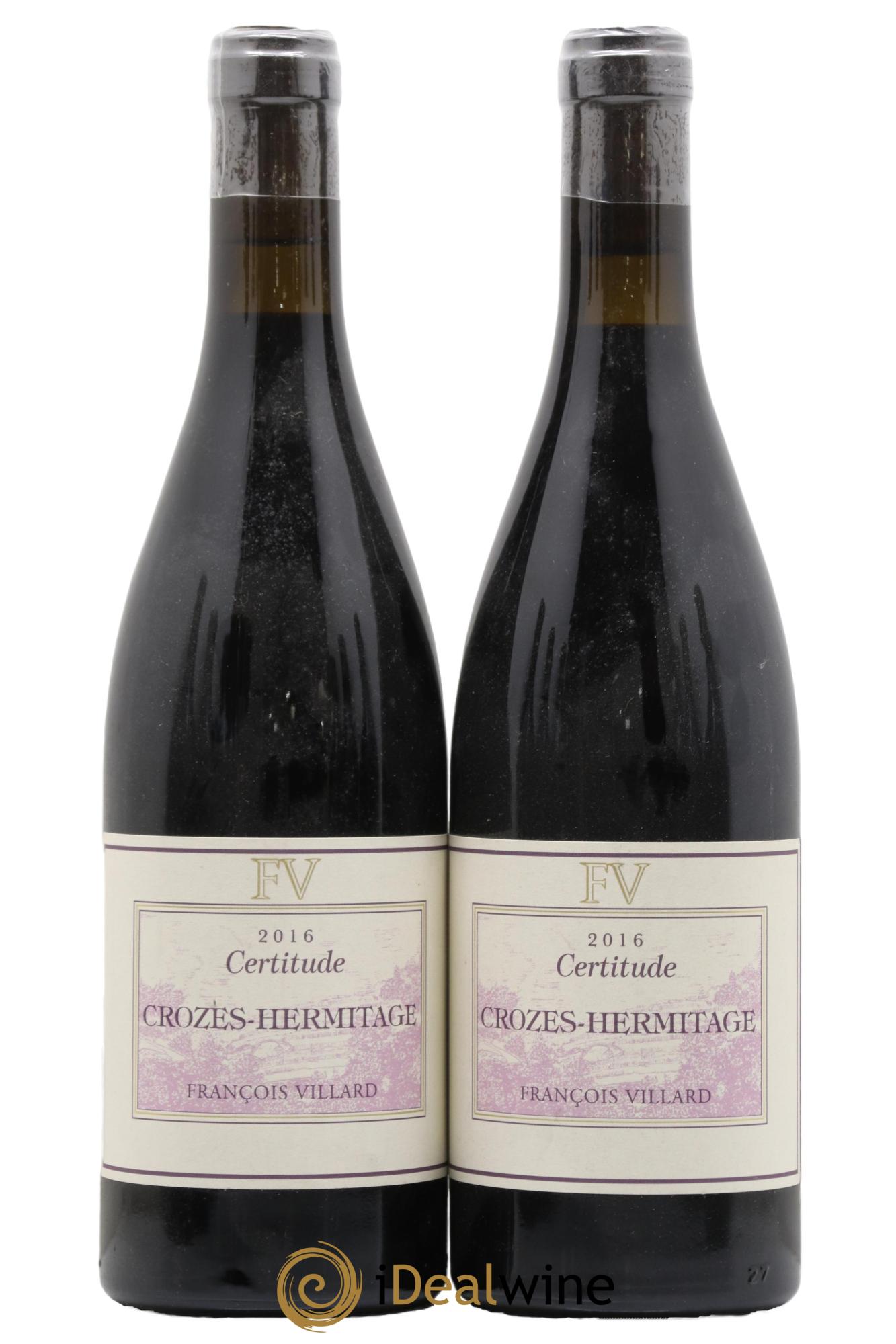 Crozes-Hermitage Certitude Domaine François Villard 2016 - Lot de 2 bouteilles - 0