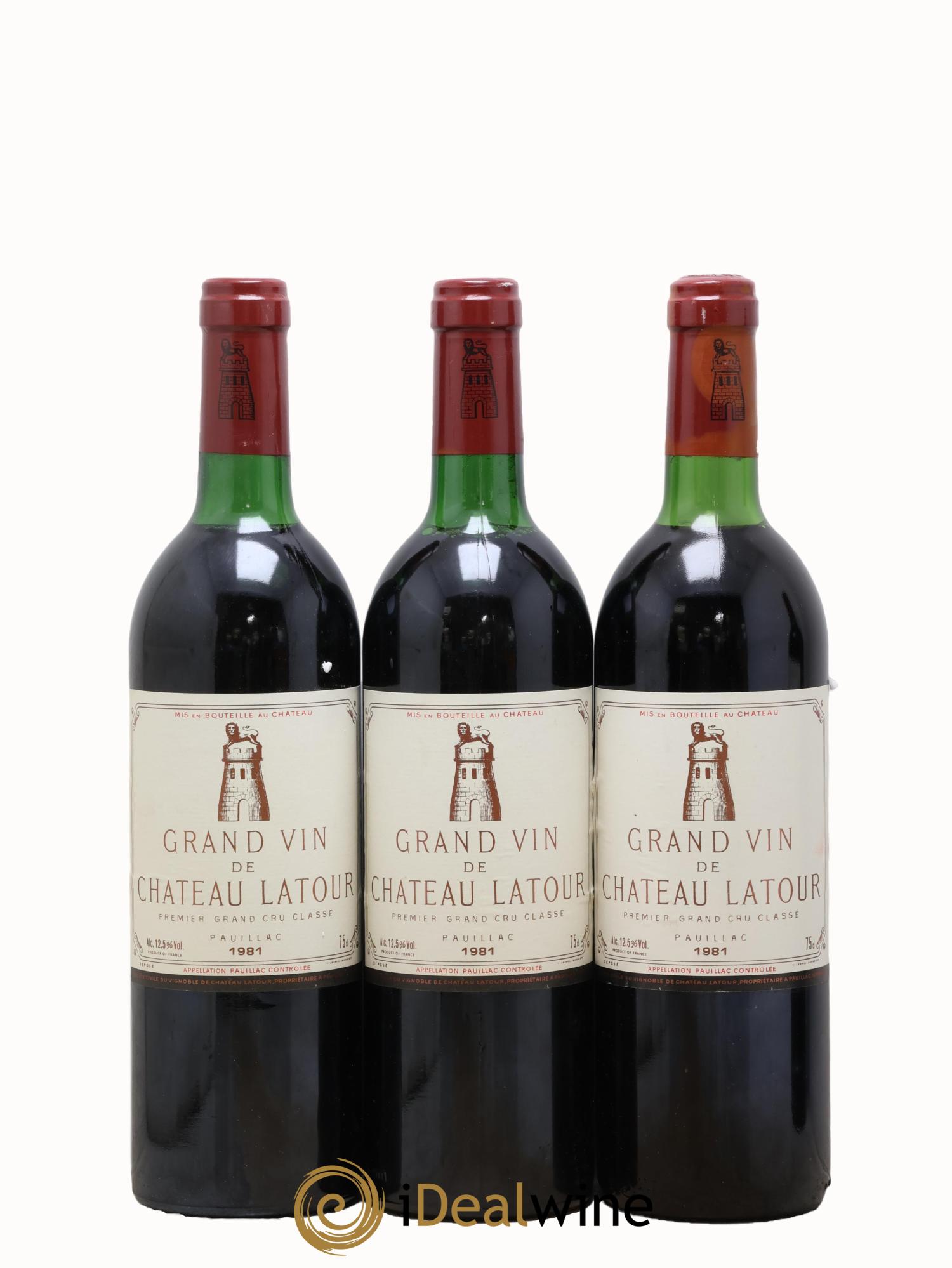 Château Latour 1er Grand Cru Classé 1981 - Lot de 3 bouteilles - 0