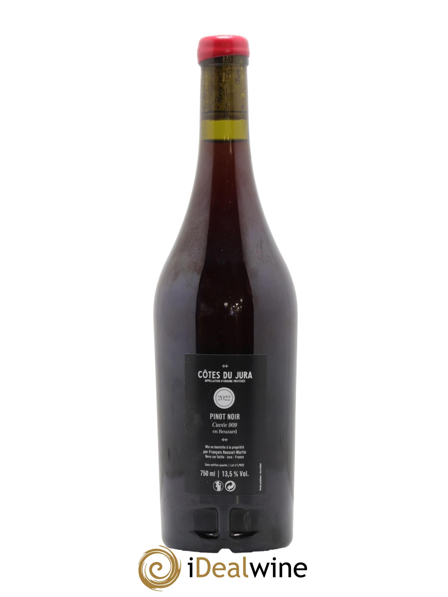 Côtes du Jura Pinot noir En Beuzard 909 François Rousset Martin 2022 - Lotto di 1 bottiglia - 1