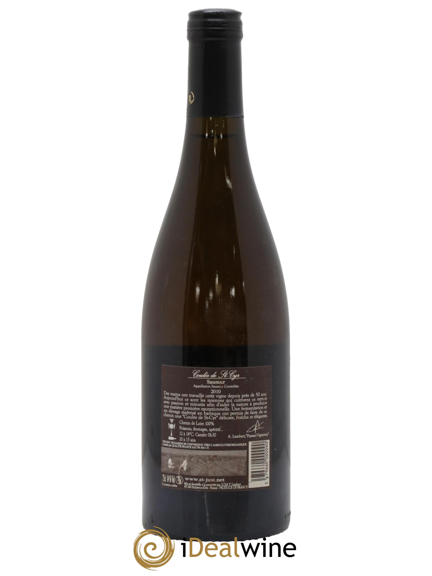 Saumur Coulée de Saint-Cyr Arnaud Lambert 2010 - Lot de 1 bouteille - 1