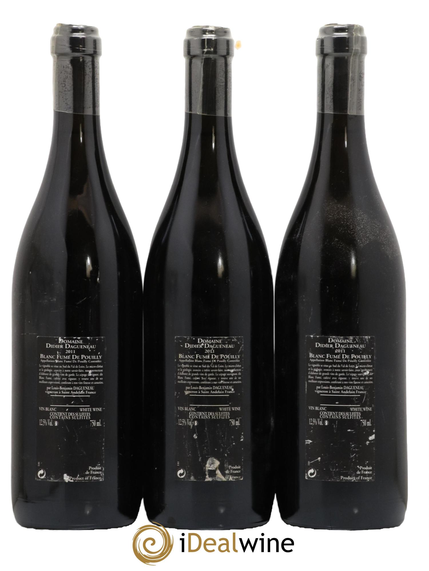 Vin de France (anciennement Pouilly-Fumé) Silex Dagueneau (Domaine Didier - Louis-Benjamin) 2011 - Posten von 3 Flaschen - 1