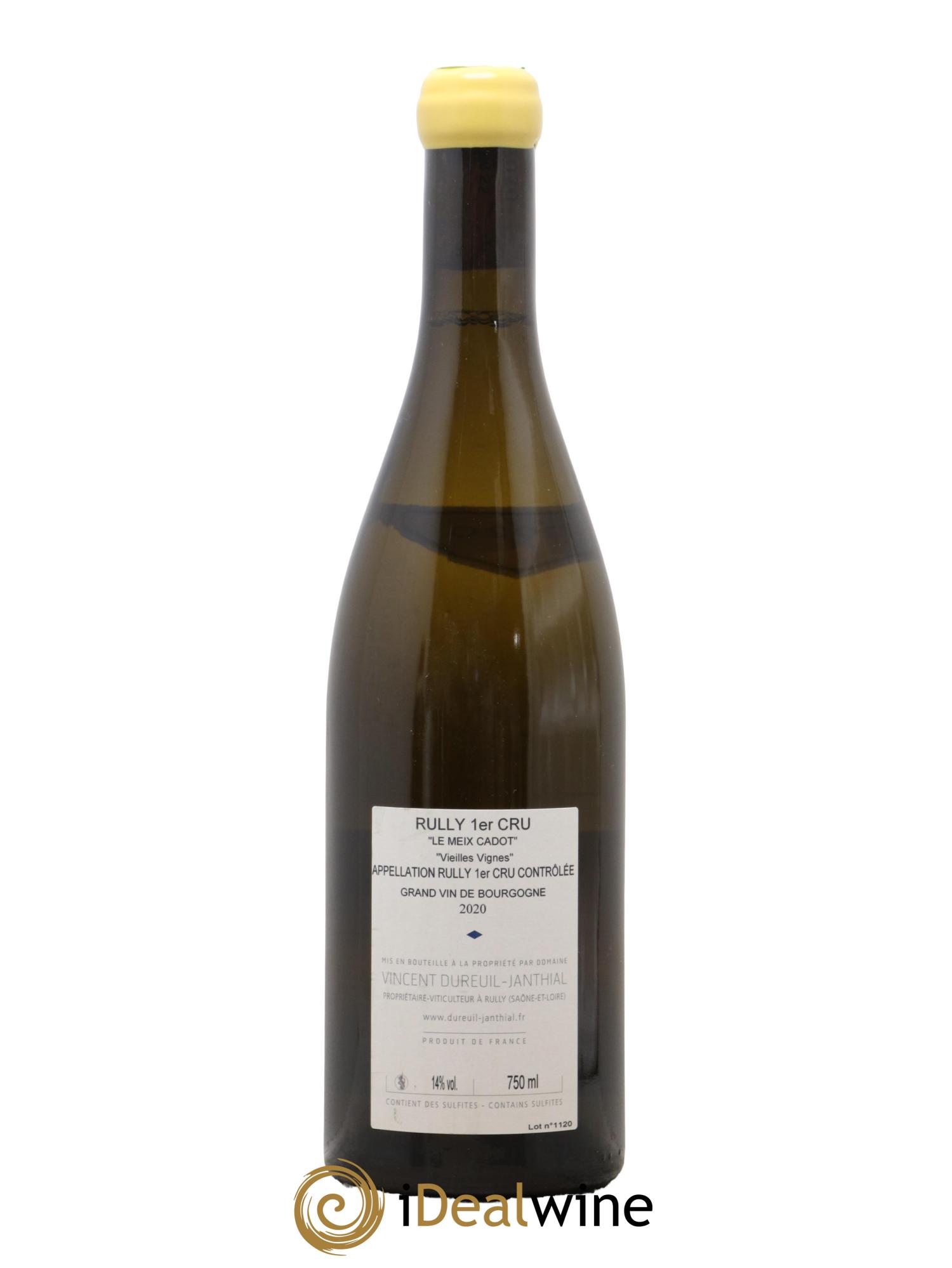 Rully 1er Cru Le Meix Cadot Vieilles Vignes Vincent Dureuil-Janthial 2020 - Lotto di 1 bottiglia - 1