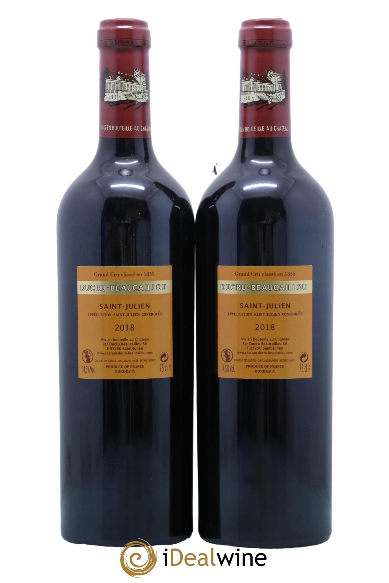 Château Ducru Beaucaillou 2ème Grand Cru Classé 2018 - Lot de 2 bouteilles - 1