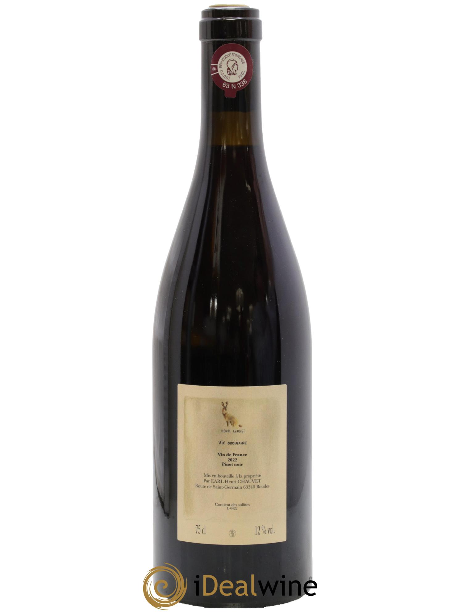 Vin de France Vie ordinaire Henri Chauvet 2022 - Posten von 1 Flasche - 1