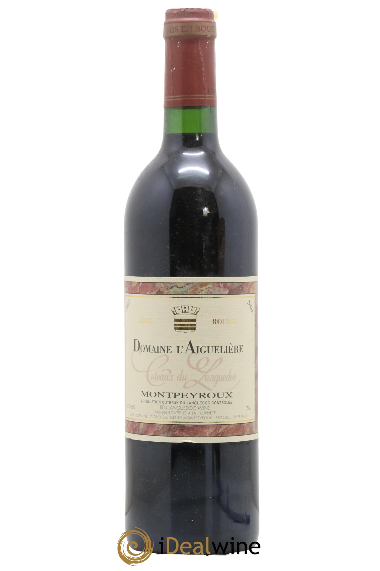 Languedoc Montpeyroux Domaine de l' Aiguelière Cote Rousse A. Commeyras 2003 - Lot de 1 bouteille - 0