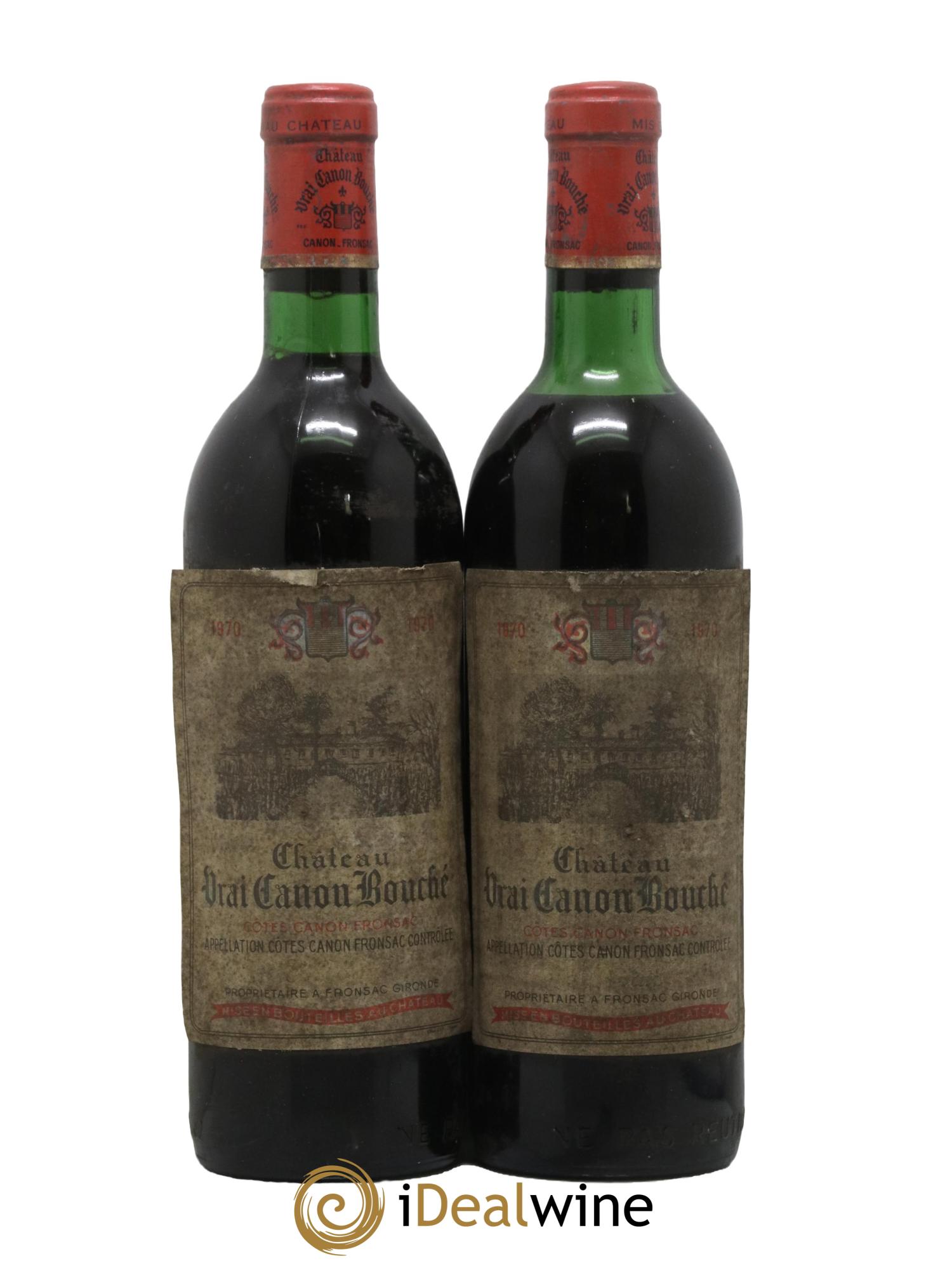 Canon-Fronsac Château Vrai Canon Bouché 1970 - Lot de 2 bouteilles - 0