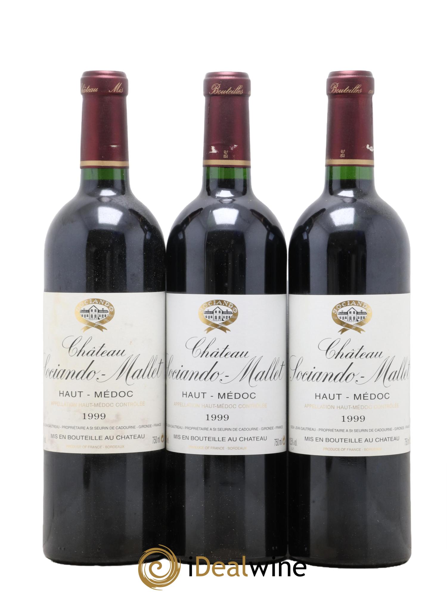 Château Sociando Mallet  1999 - Lotto di 12 bottiglie - 2