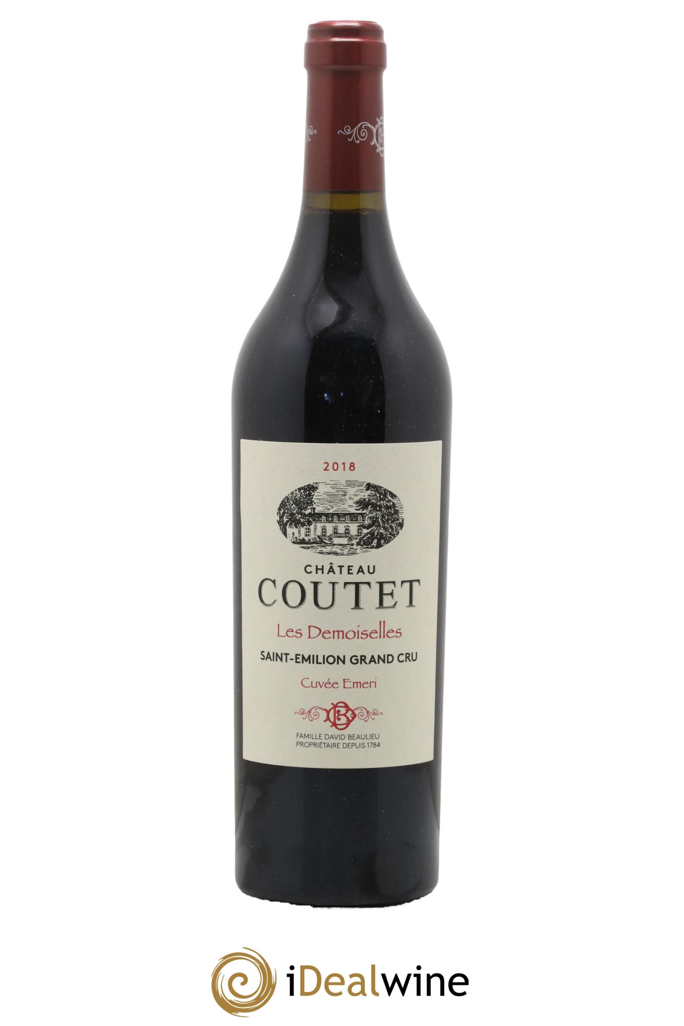 Saint-Émilion Grand Cru Les Demoiselles Cuvée Emeri Château Coutet 2018 - Posten von 1 Flasche - 0
