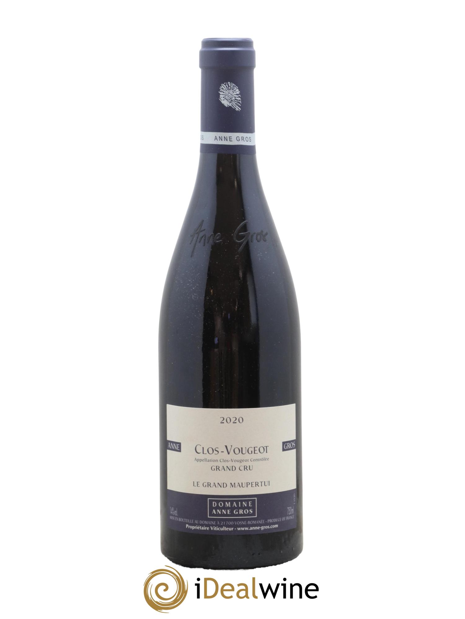 Clos de Vougeot Grand Cru Le Grand Maupertui Anne Gros 2020 - Lot de 1 bouteille - 0