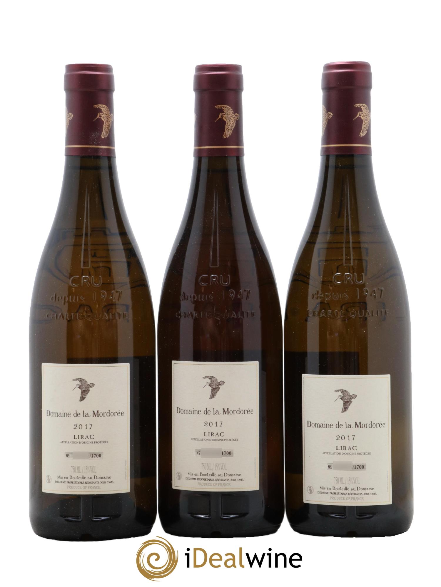 Lirac Plume Du Peintre La Mordorée 2017 - Lot de 3 bouteilles - 1