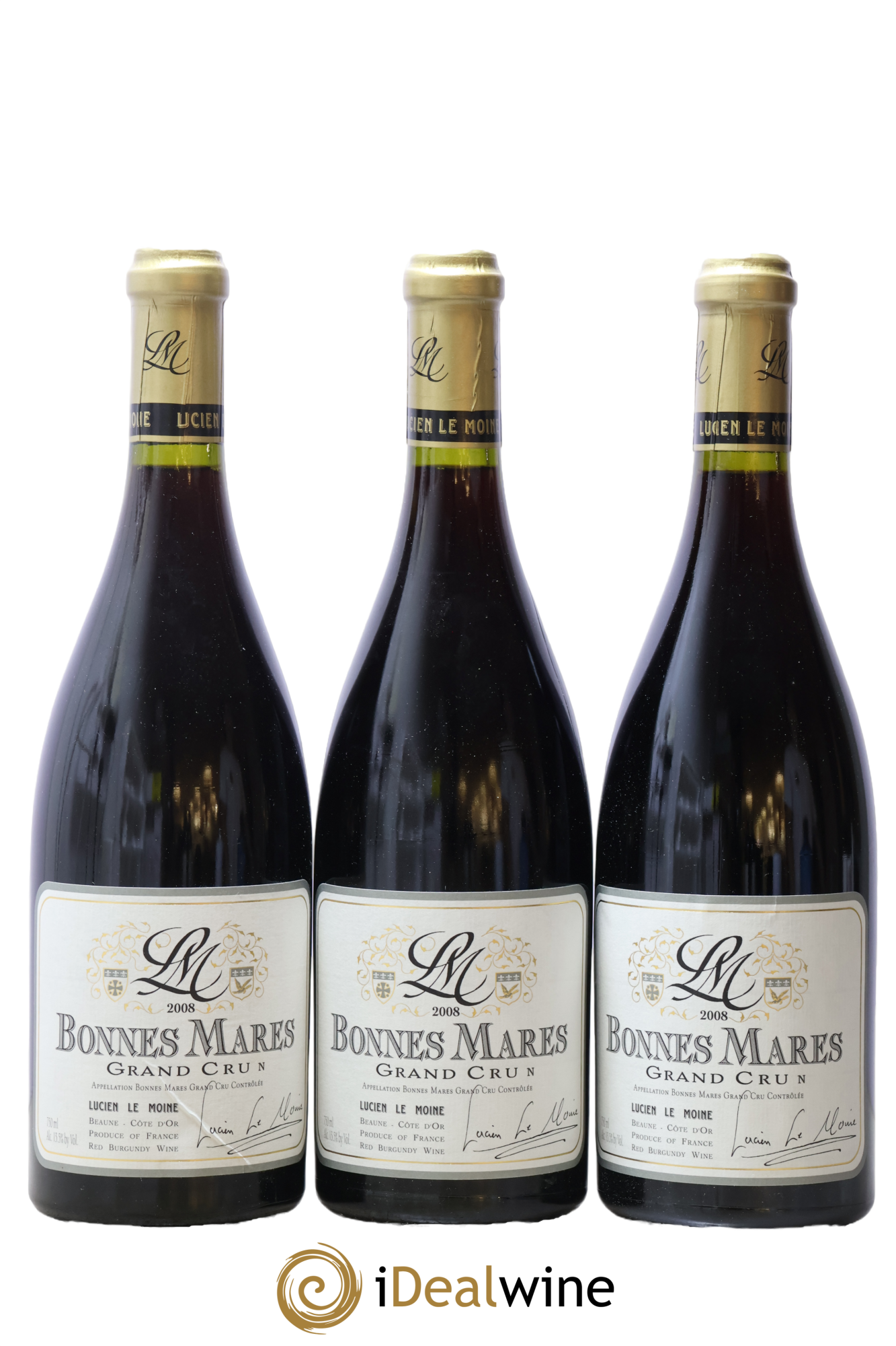 Bonnes-Mares Grand Cru Lucien Le Moine 2008 - Lot de 3 bouteilles - 0