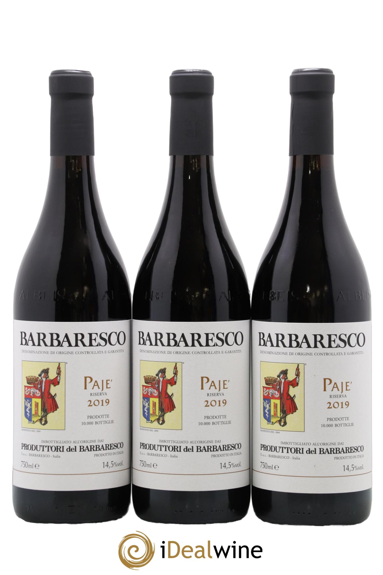 Barbaresco DOCG Riserva Paje Produttori del Barbaresco 2019 - Lotto di 3 bottiglie - 0