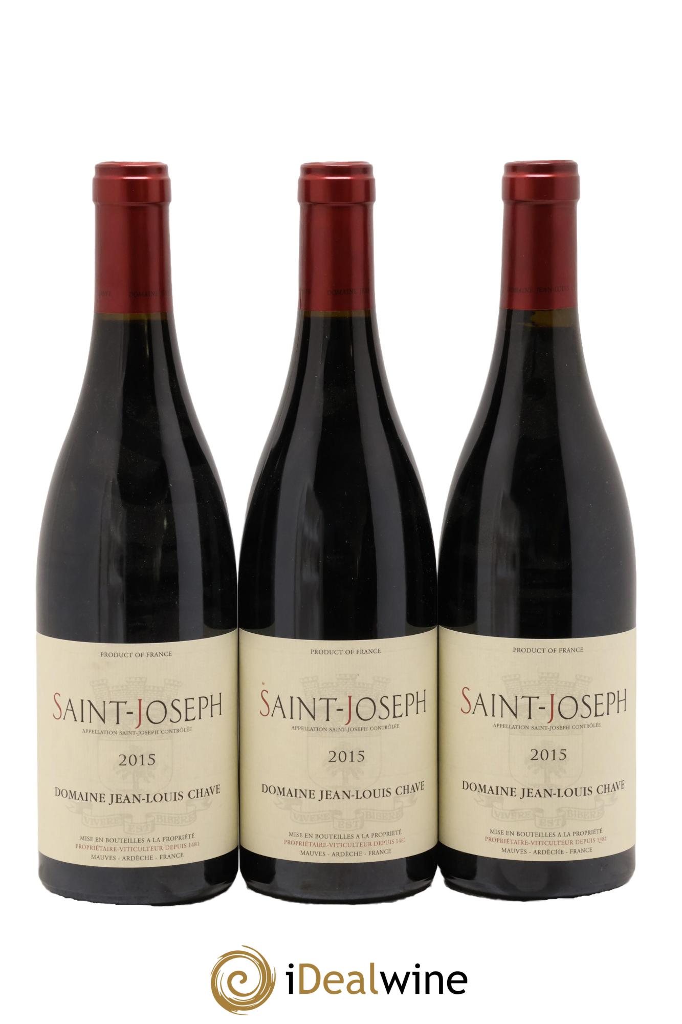 Saint-Joseph Jean-Louis Chave 2015 - Lot de 3 bouteilles - 0