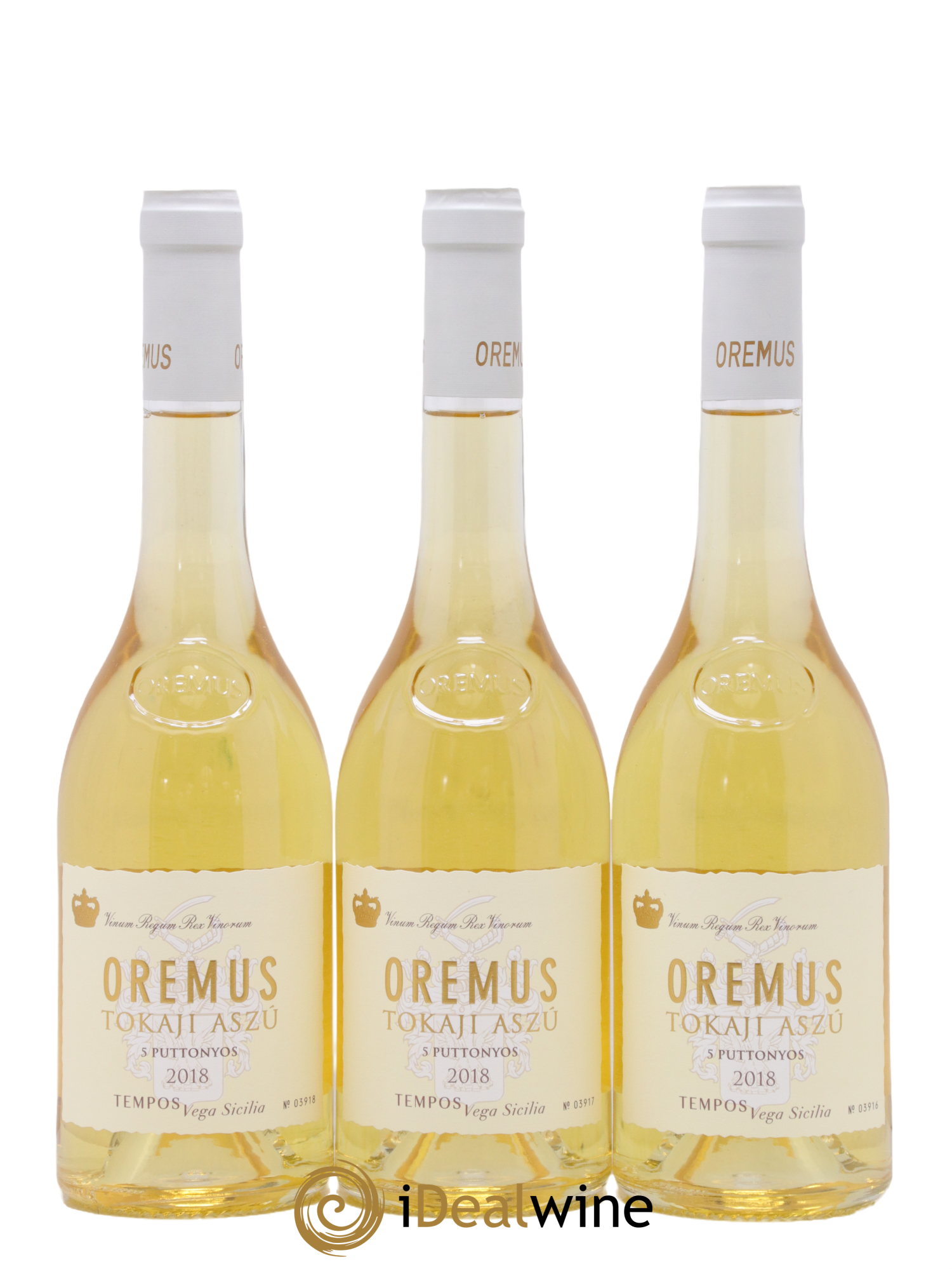 Tokaj Aszu 5 Puttonyos Oremus by Vega Sicilia 2018 - Lot of 3 500ml formats - 0