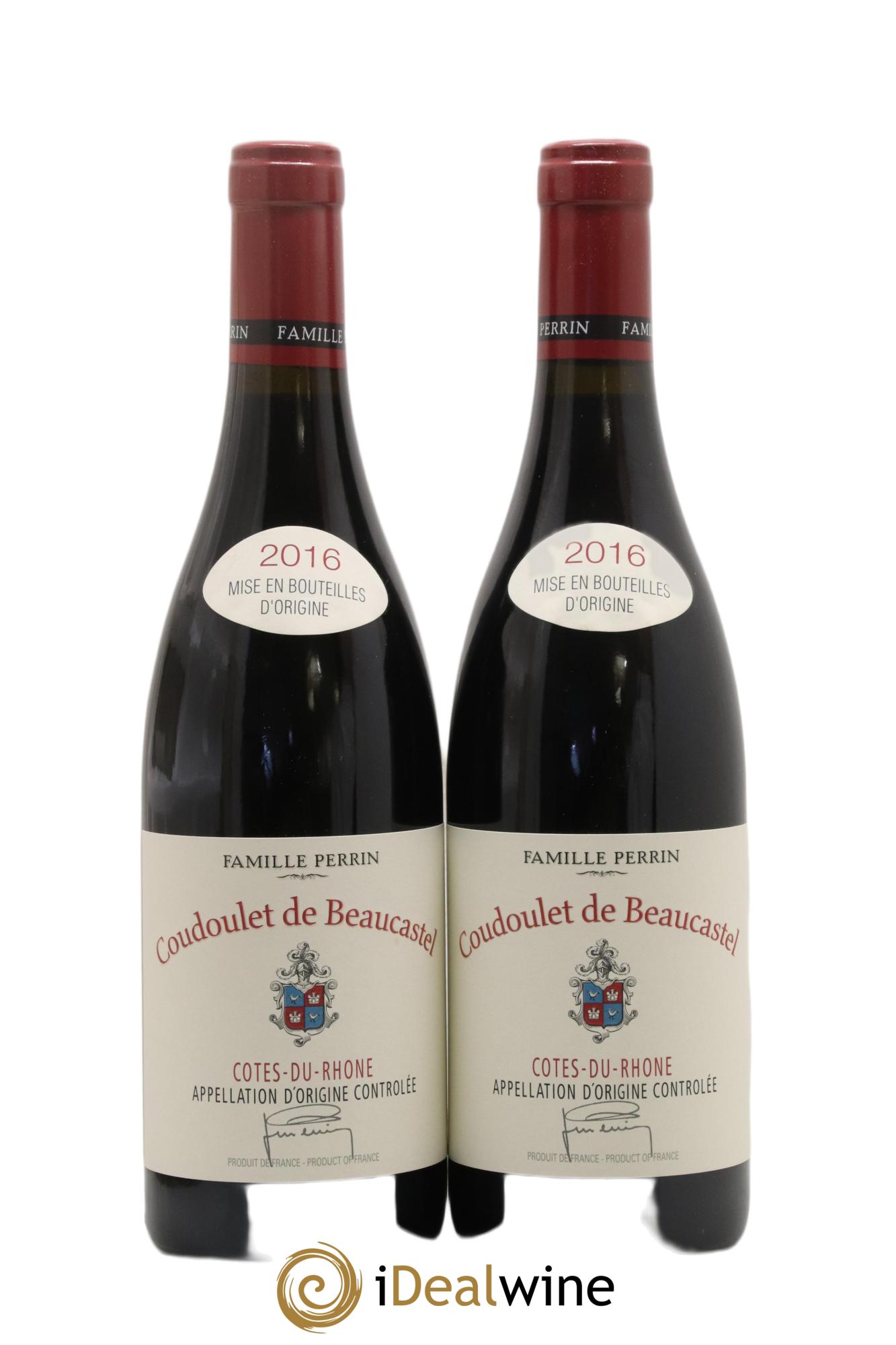 Côtes-du-Rhône Coudoulet de Beaucastel Famille Perrin 2016 - Lot de 2 bouteilles - 0