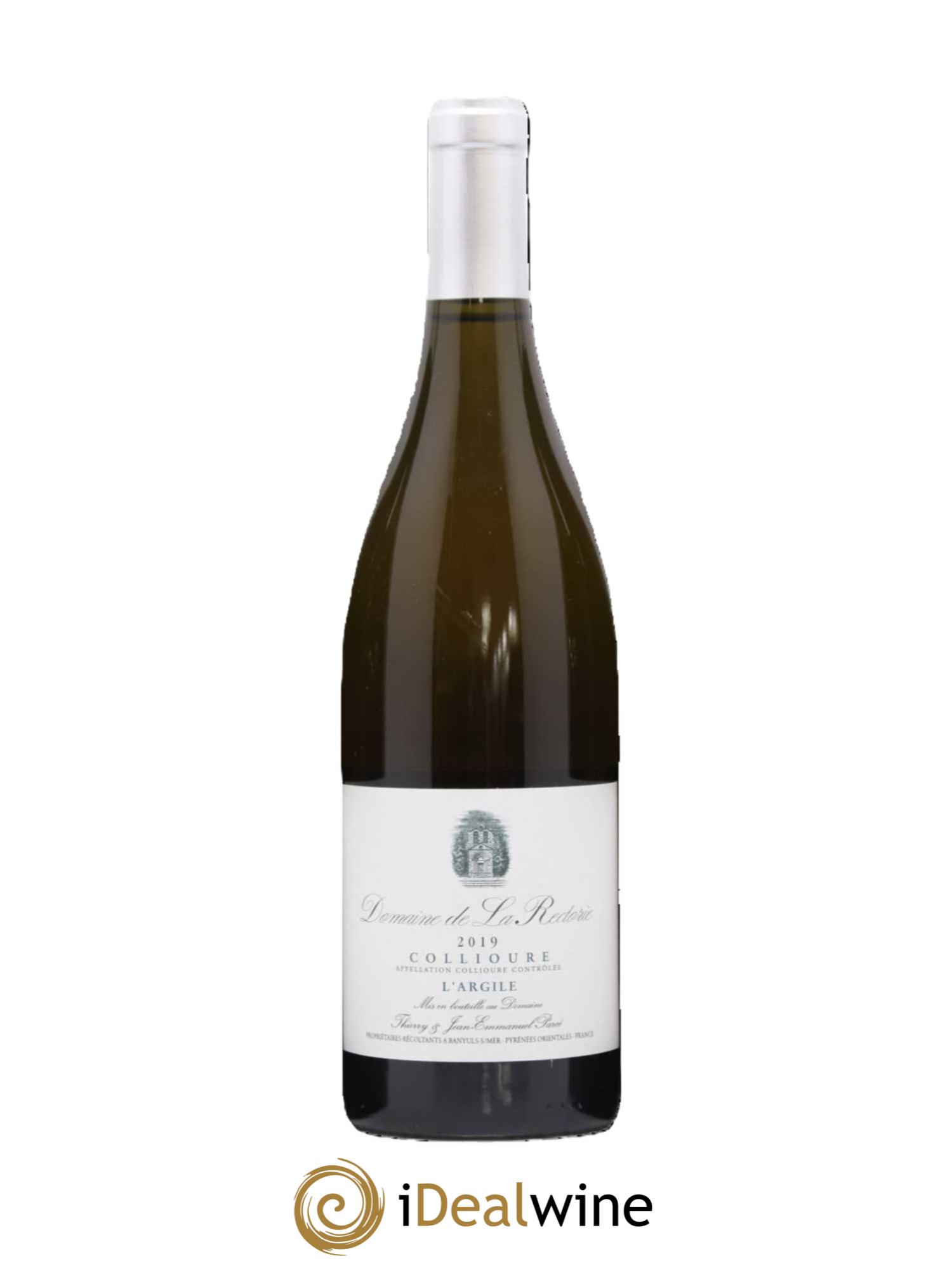 Collioure La Rectorie (Domaine de) L'Argile Thierry et Jean Emmanuel Parcé  2019 - Lot of 1 bottle - 0