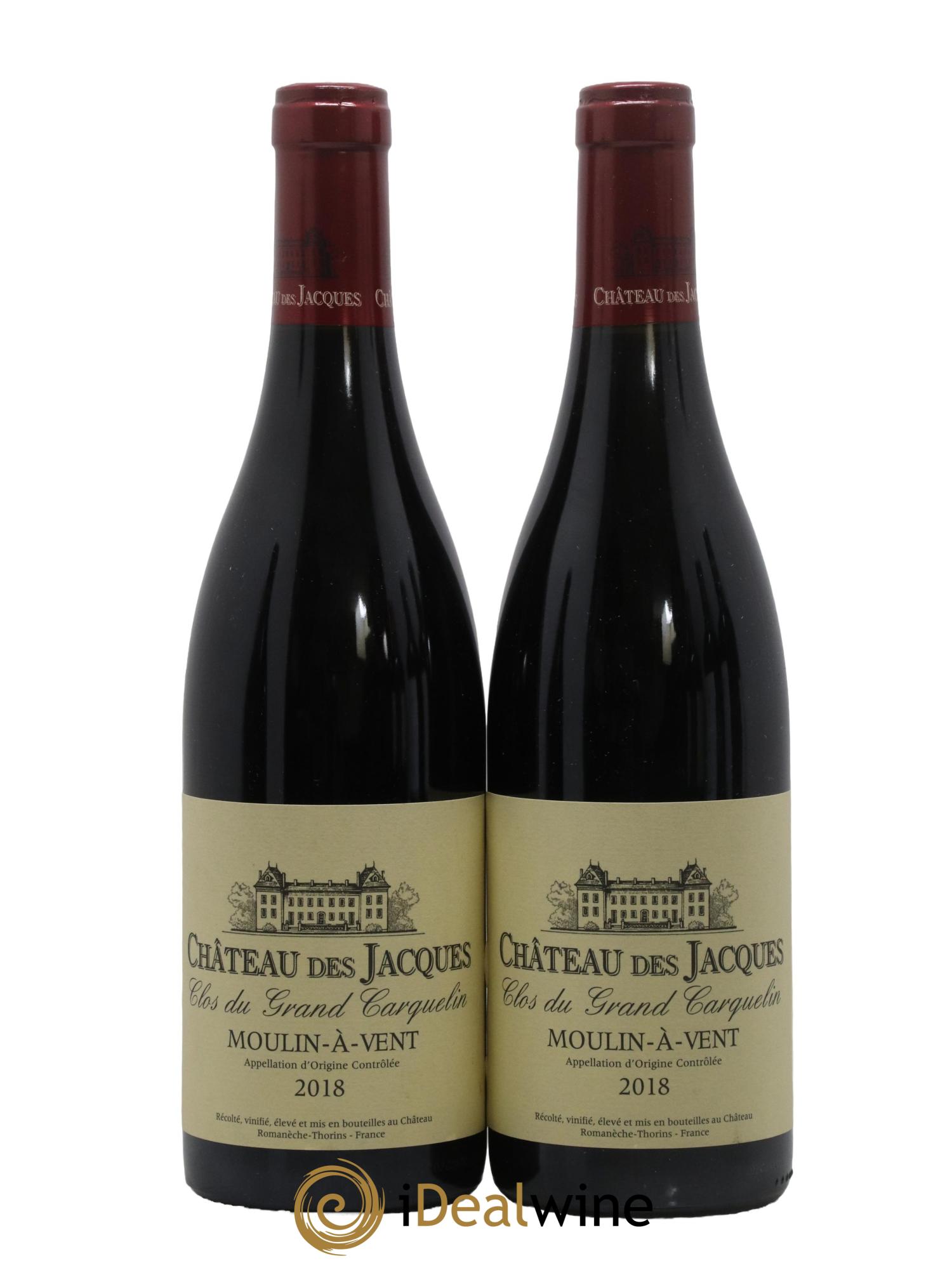 Moulin-à-Vent Clos du Grand Carquelin Château des Jacques 2018 - Lot de 2 bouteilles - 0