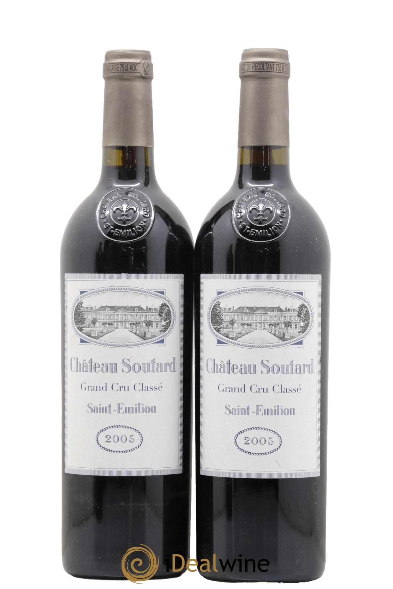 Château Soutard Grand Cru Classé 2005 - Lot de 2 bouteilles - 0