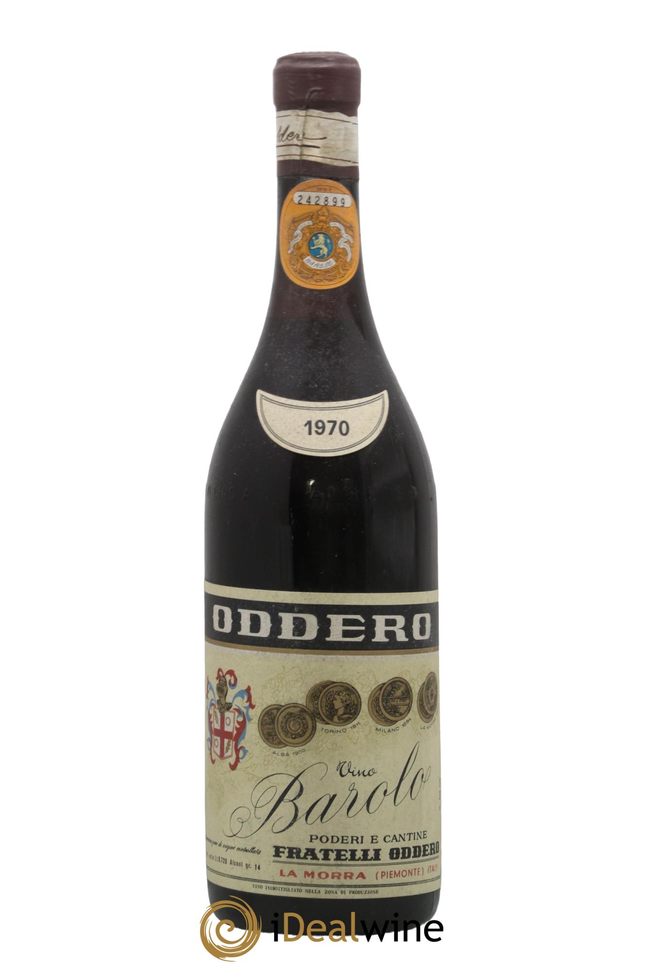 Barolo Fratelli Oddero 1970 - Posten von 1 Flasche - 0