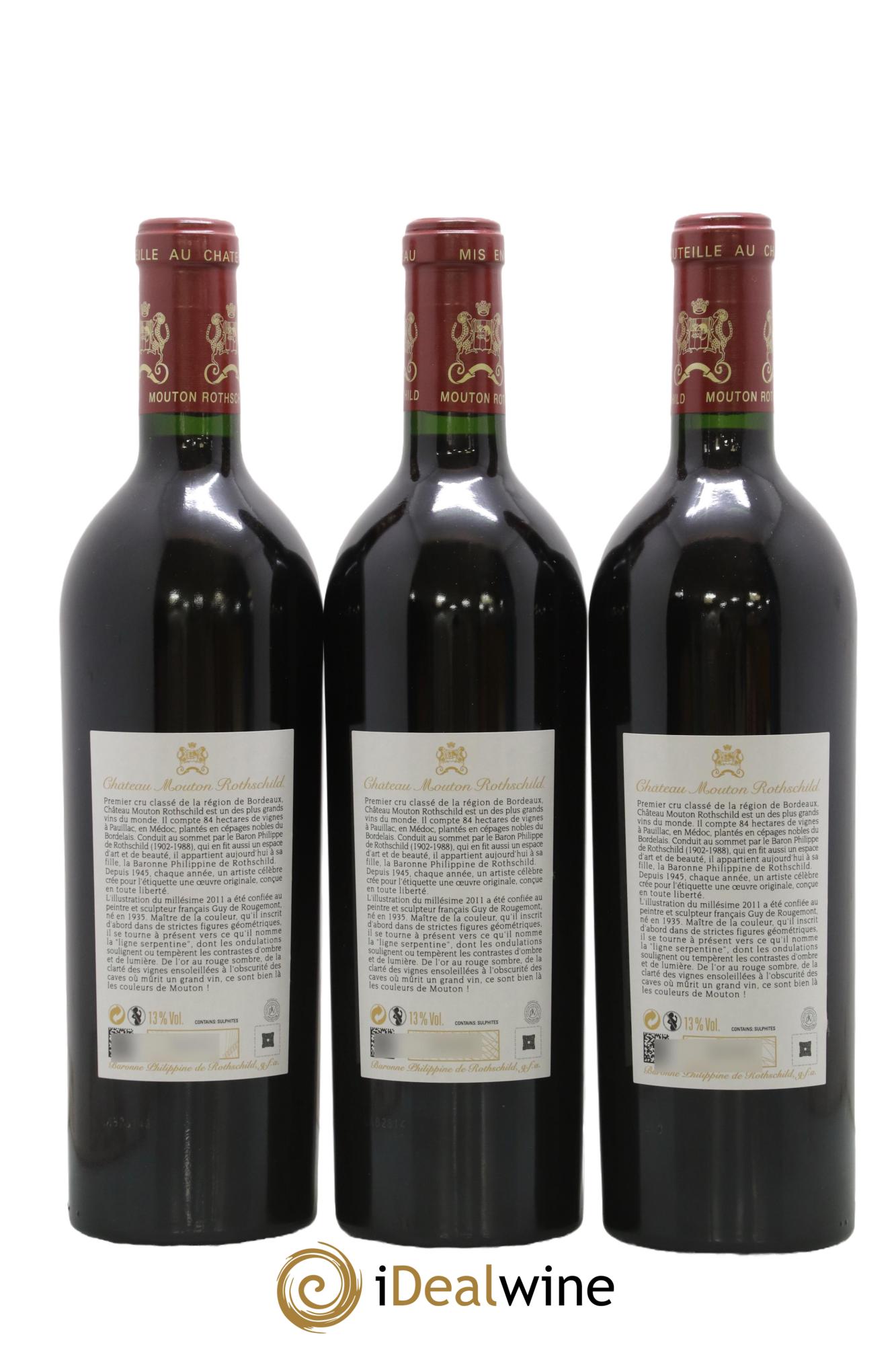 Château Mouton Rothschild 1er Grand Cru Classé 2011 - Lot of 6 bottles - 2