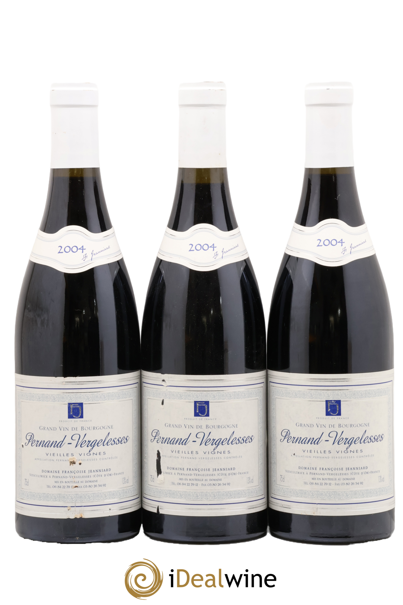 Pernand-Vergelesses Vieilles Vignes Françoise Jeanniard 2004 - Lot de 3 bouteilles - 0