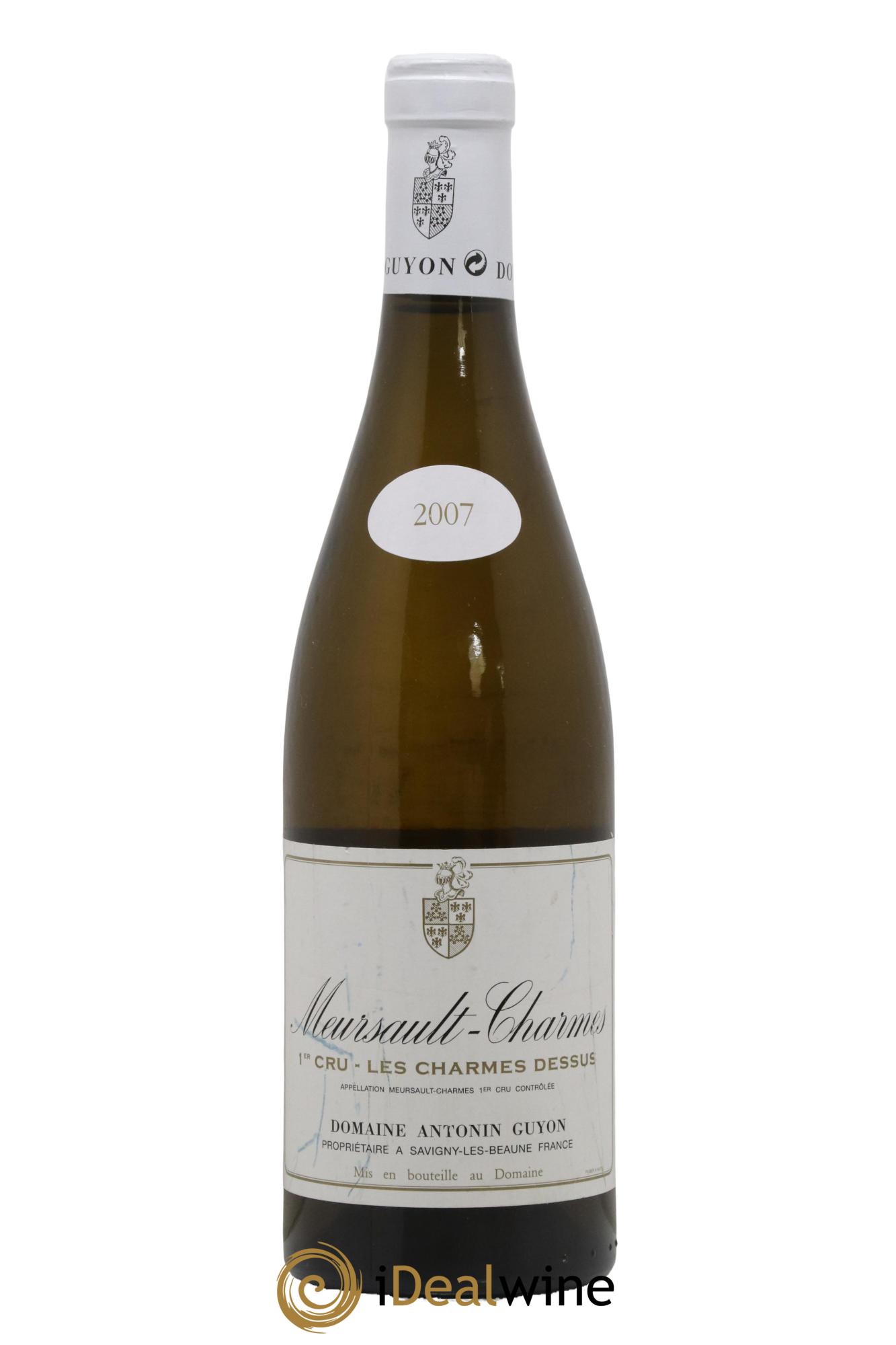 Meursault 1er Cru Charmes Les Charmes Dessus Domaine Antonin Guyon 2007 - Lot de 1 bouteille - 0