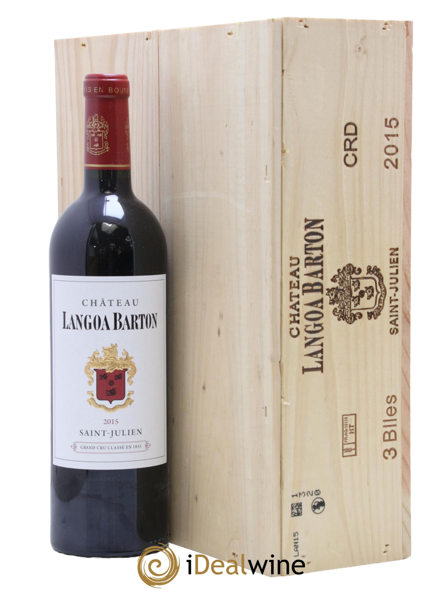Château Langoa Barton 3ème Grand Cru Classé 2015 - Lot de 3 bouteilles - 1