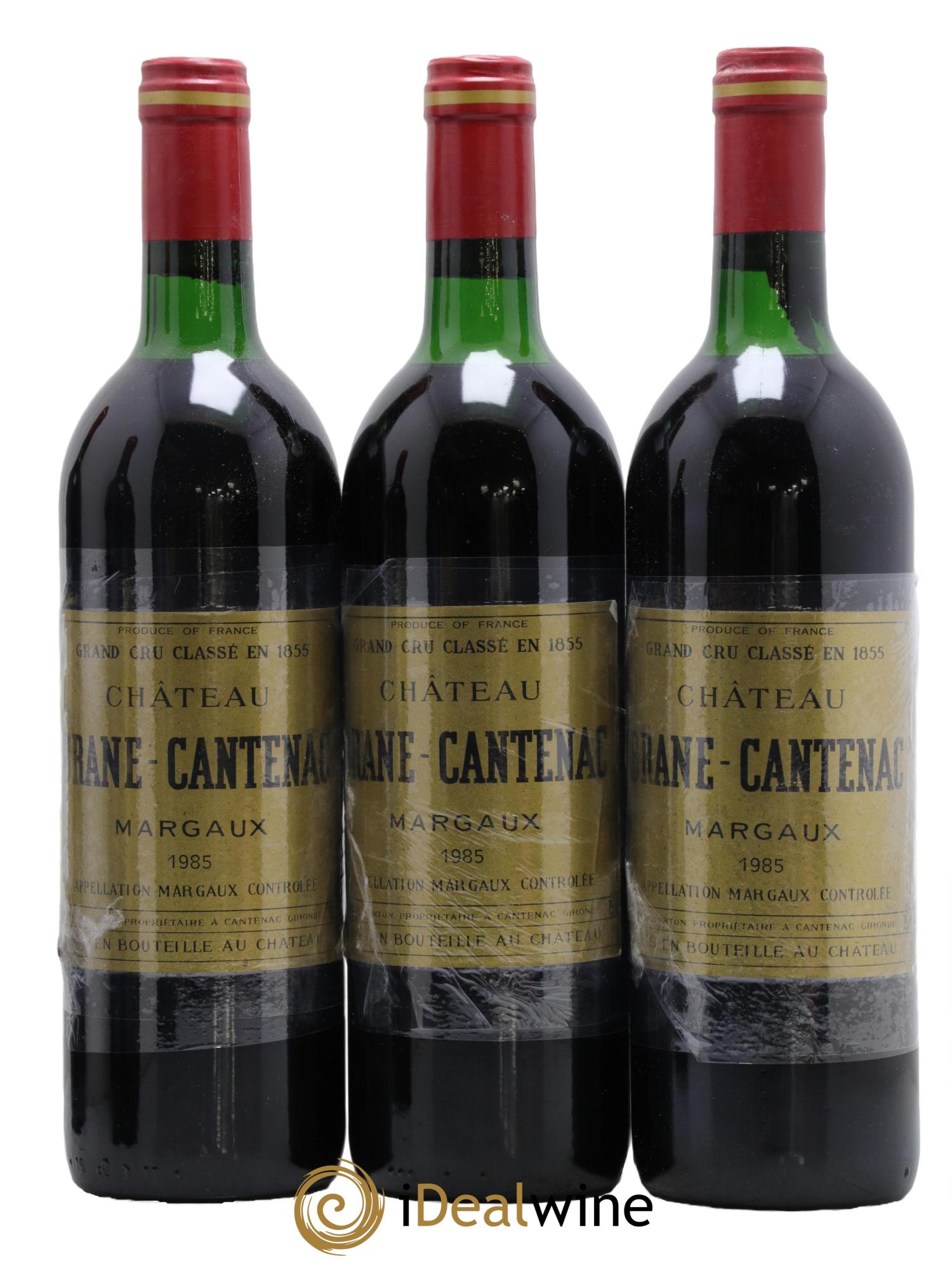 Château Brane Cantenac 2ème Grand Cru Classé 1985 - Lot of 3 bottles - 0