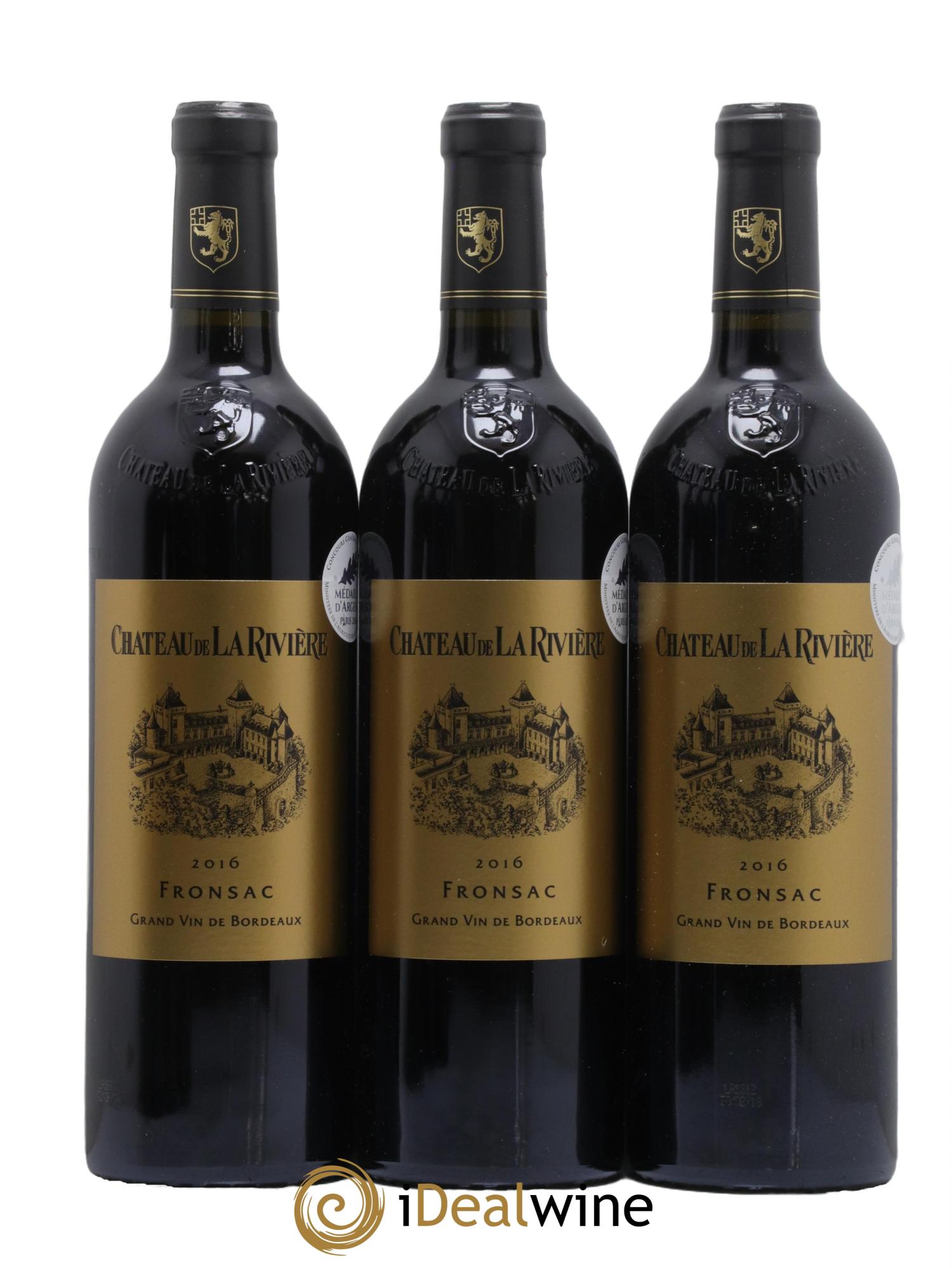 Château de La Rivière 2016 - Posten von 6 Flaschen - 1