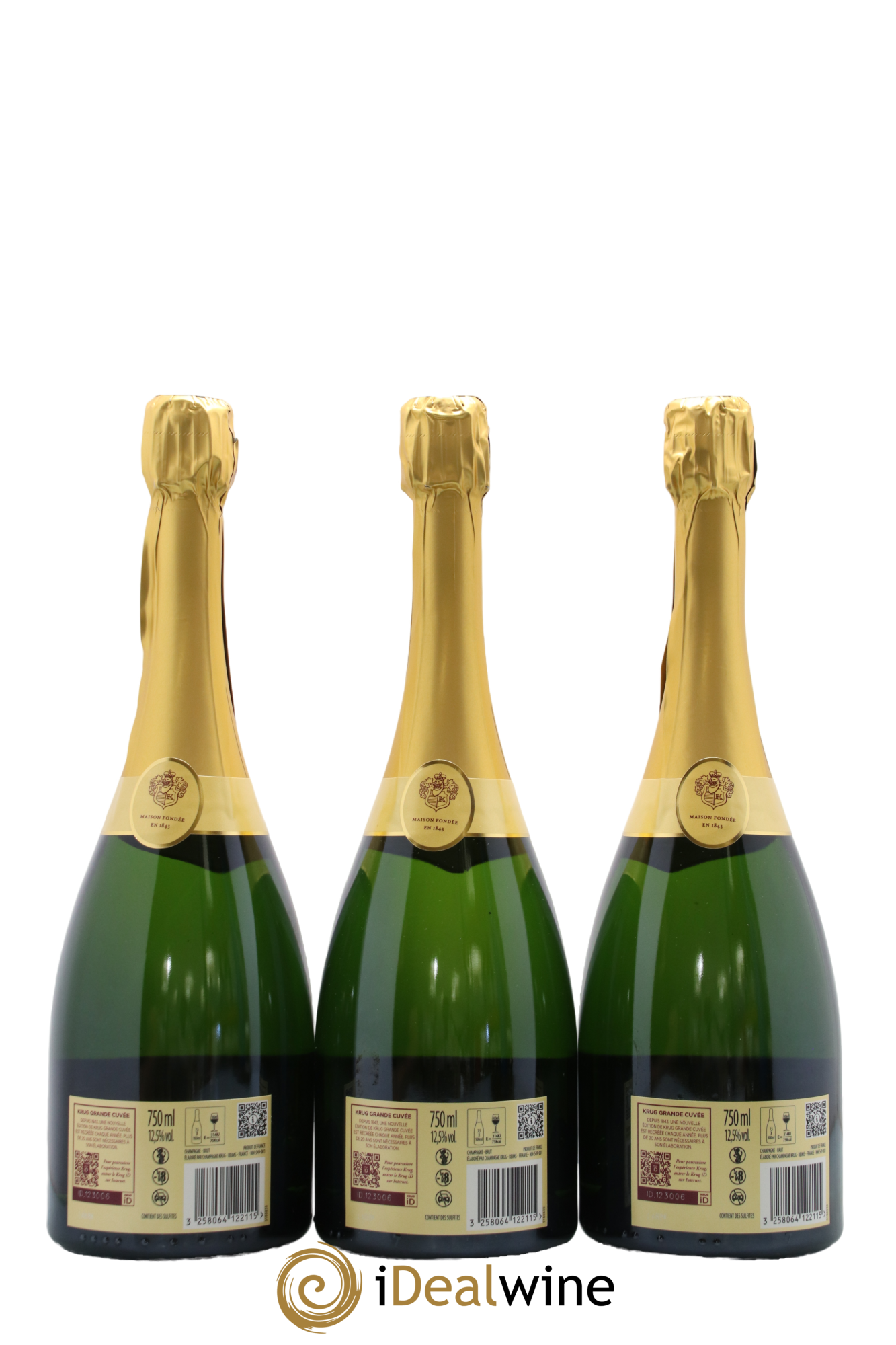 Grande Cuvée Brut - 172ème édition Krug - Lot de 3 bouteilles - 1
